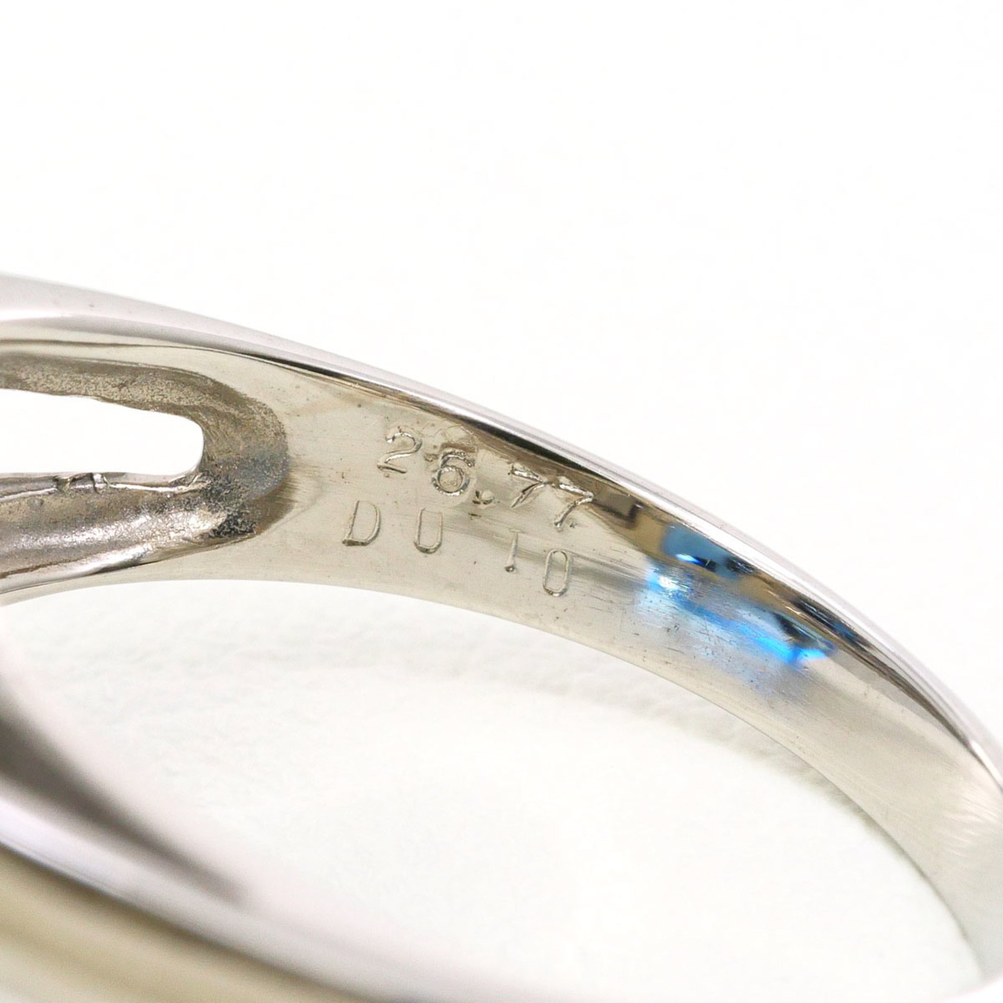 Unbranded Blue White Gold White Gold (18K) Band Ring (Pre-Owned)