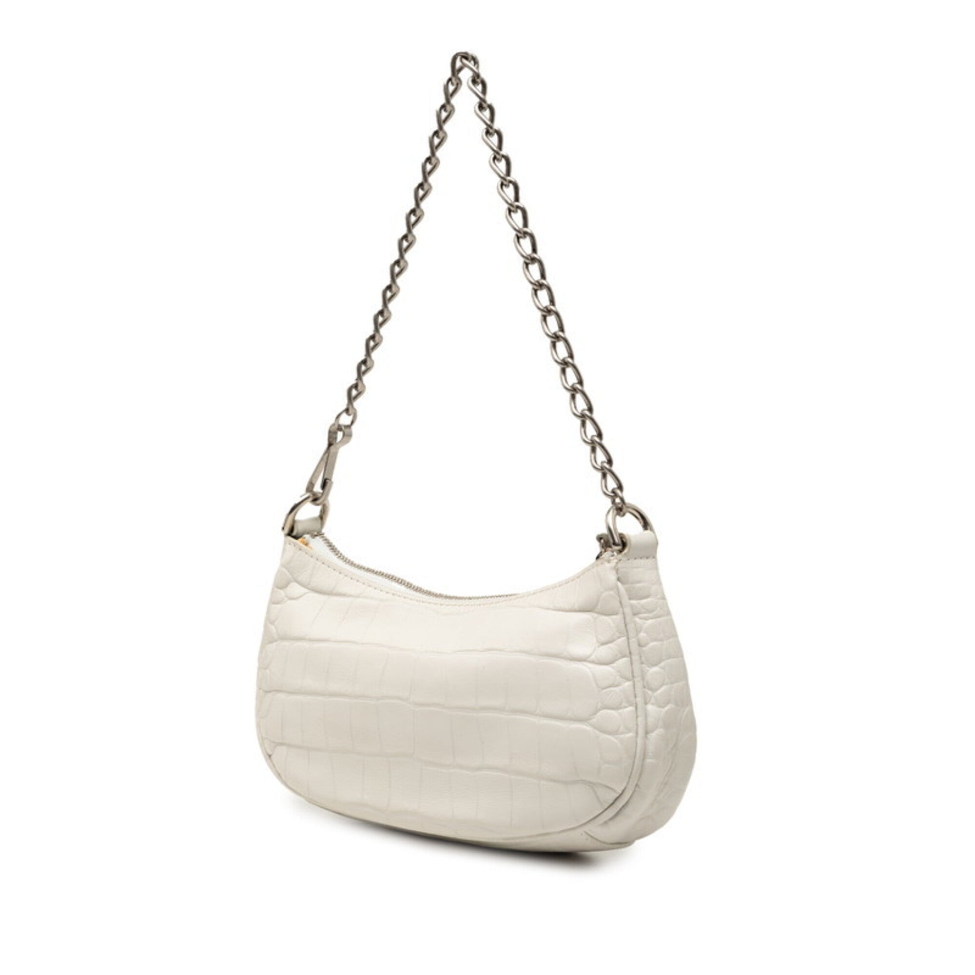 Balenciaga White Leather Handbag Shoulder Bag (Pre-Owned)