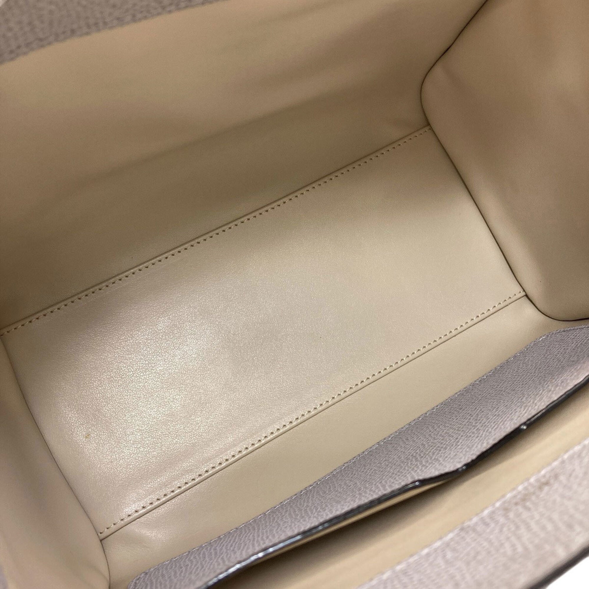 Valextra Light Gray Leather Handbag (Pre-Owned)