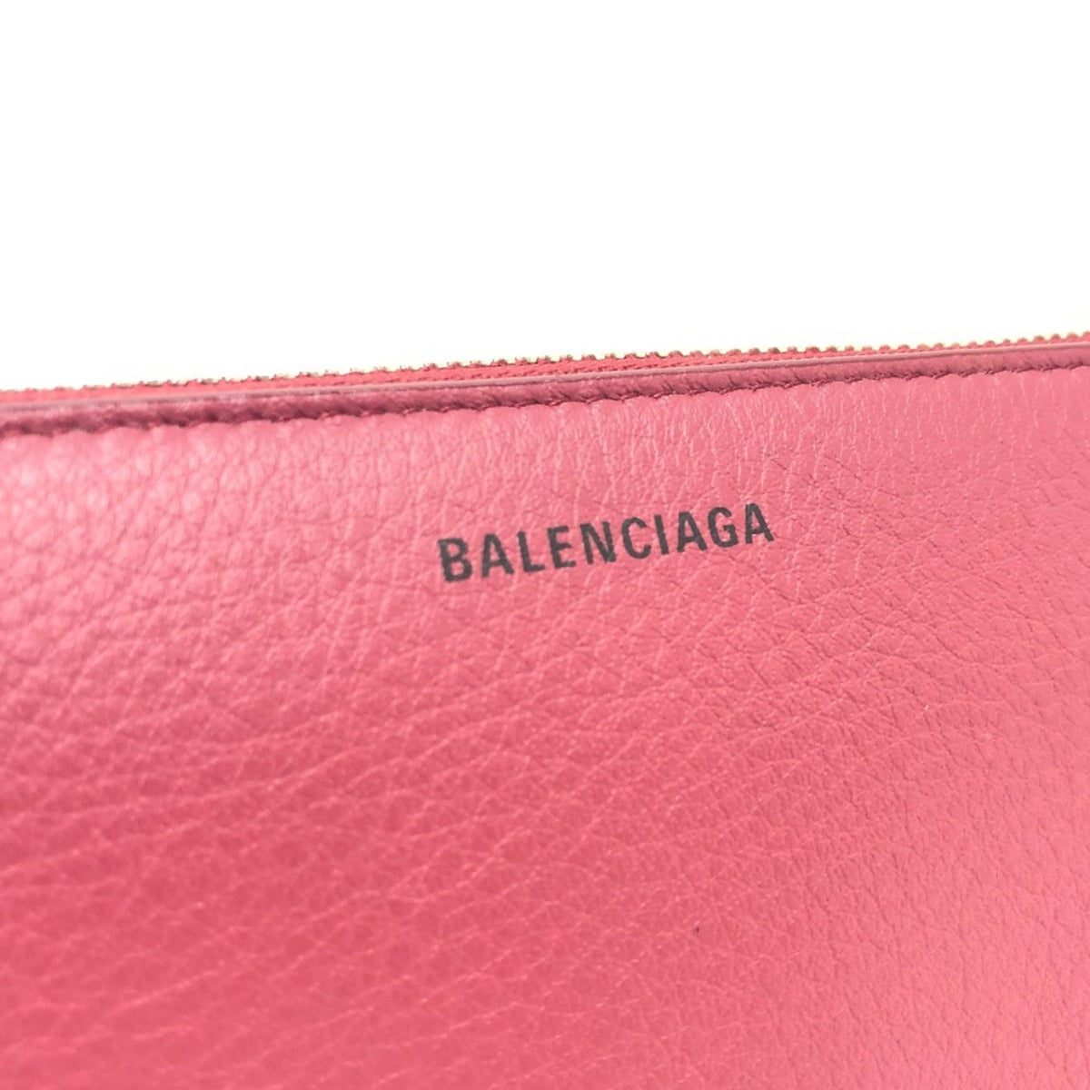 Balenciaga Red Color Leather Long Wallet (Bi-Fold) (Pre-Owned)