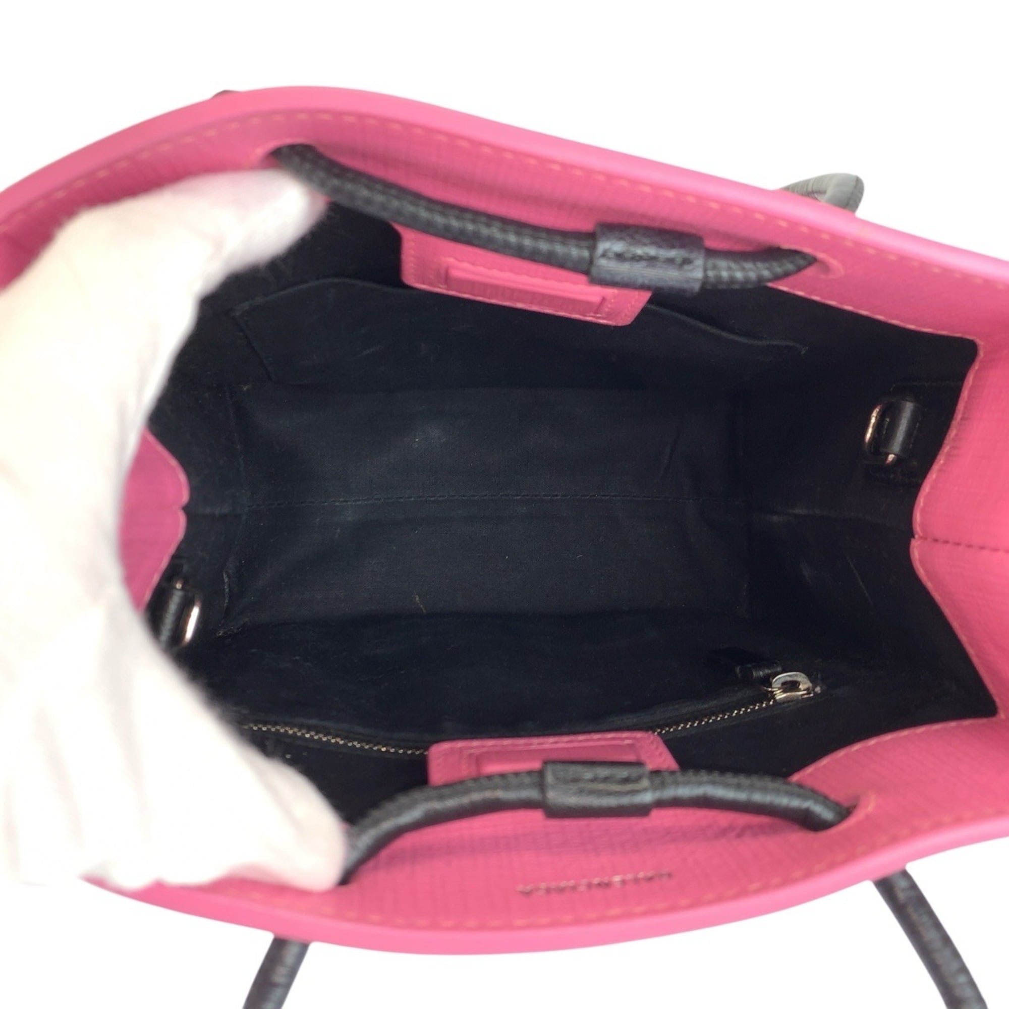 Balenciaga Black Pink Leather Shoulder Bag Tote Bag (Pre-Owned)
