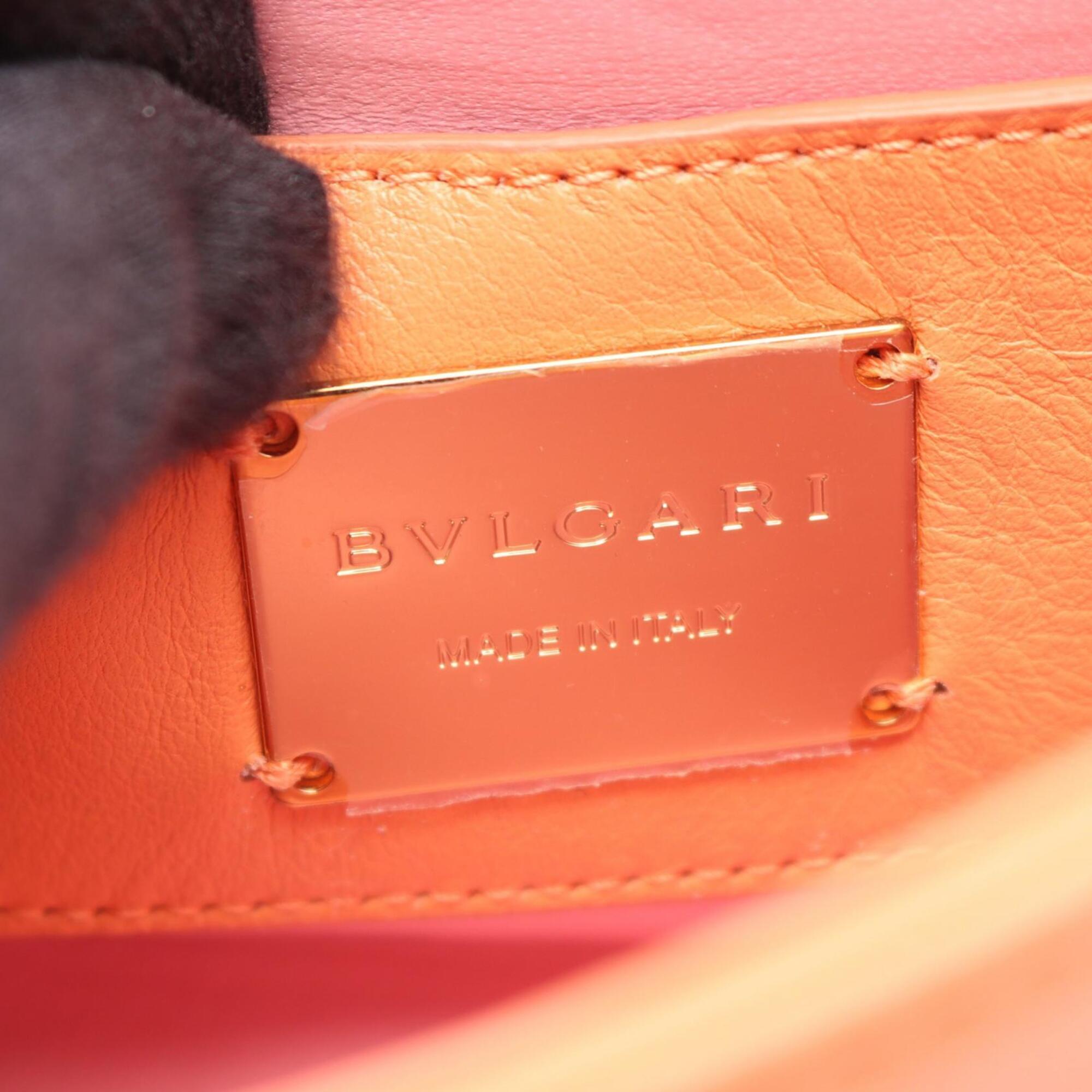 Bvlgari Orange Leather Handbag (Pre-Owned)