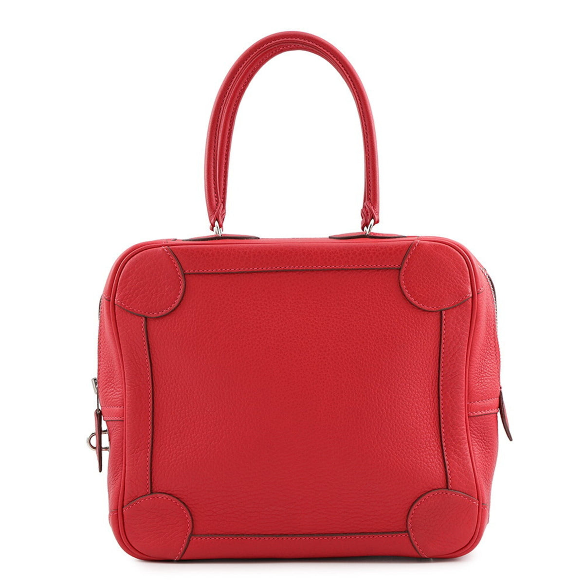 Hermes Vermilion Taurillon Clemence Leather Handbag (Pre-Owned)