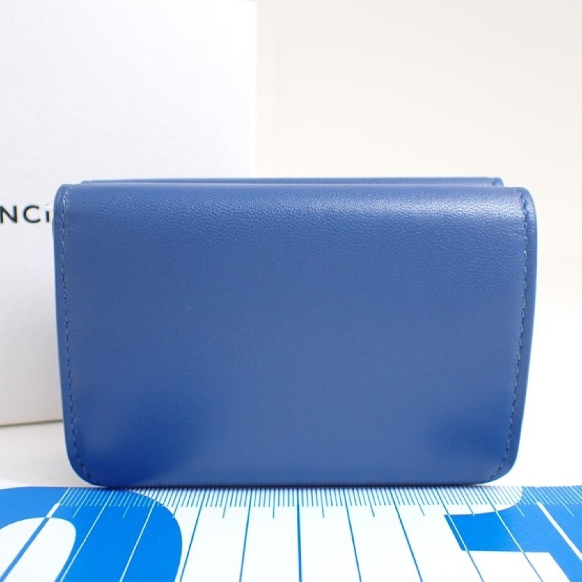 Balenciaga Blue Leather Wallet (Tri-Fold) (Pre-Owned)