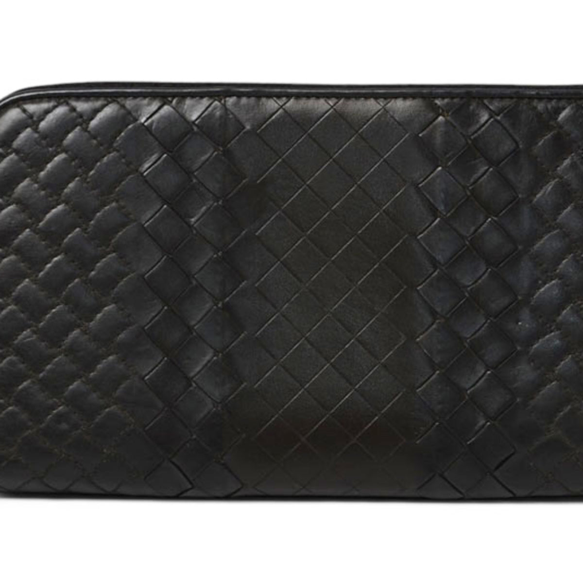 Bottega Veneta Black Leather Long Wallet (Bi-Fold) (Pre-Owned)