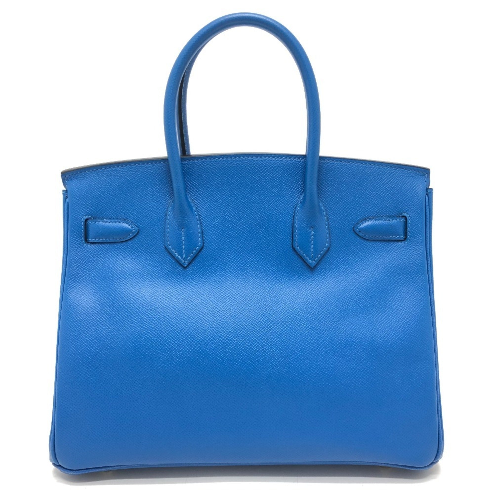 Hermes Blue Blue Hydra Epsom Leather Handbag (Pre-Owned)