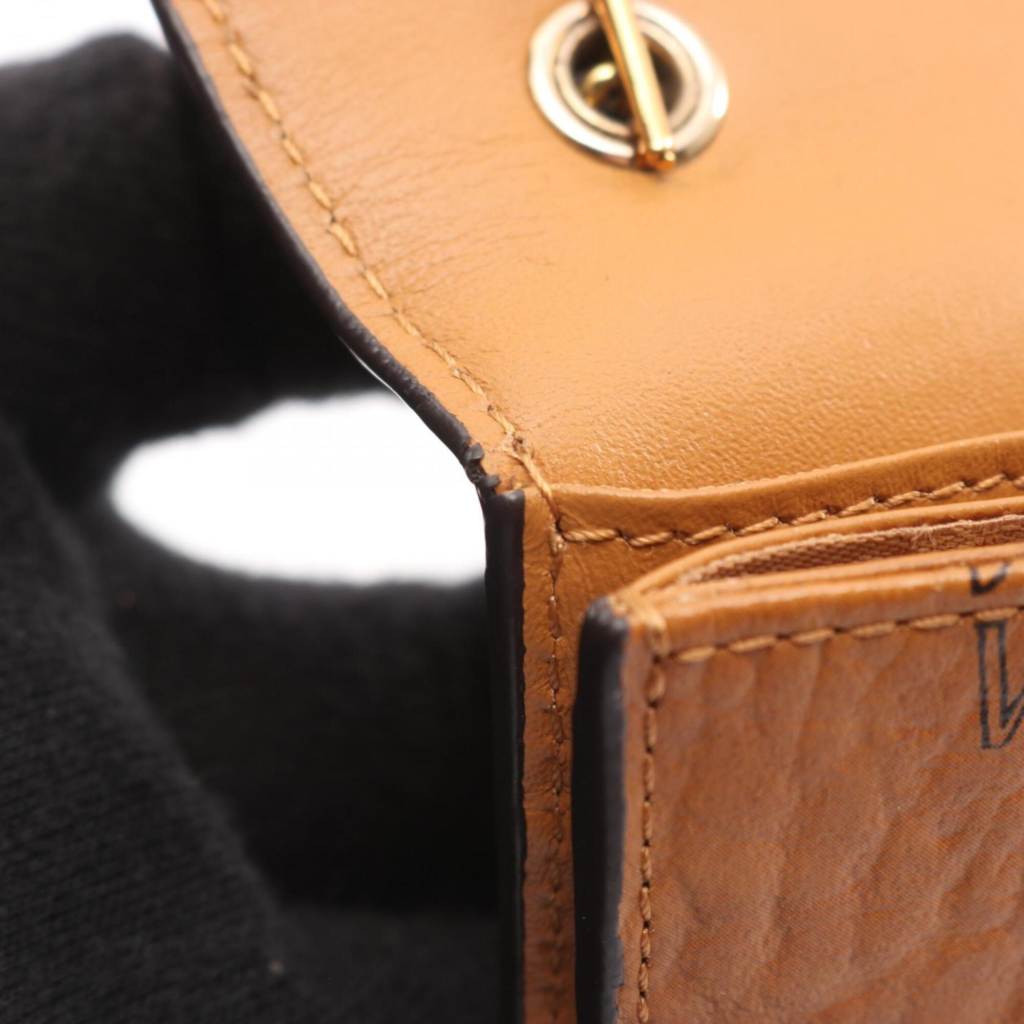 Mcm Brown Coated Canvas Handbag Shoulder Bag (Pre-Owned)