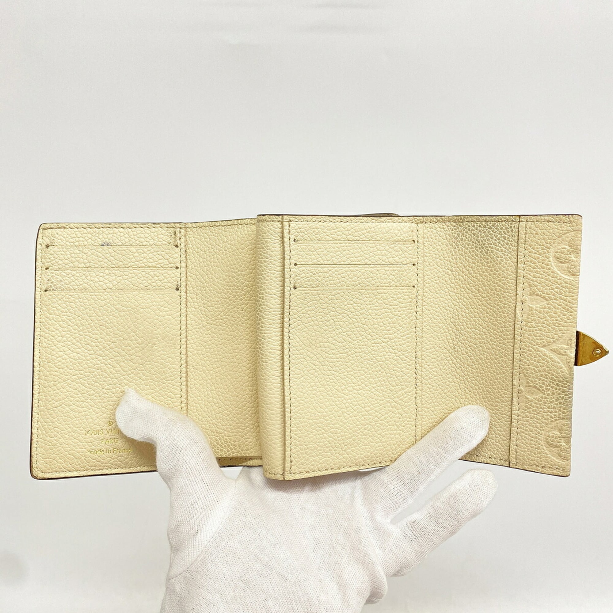 Louis Vuitton Cream Wallet (Tri-Fold) (Pre-Owned)