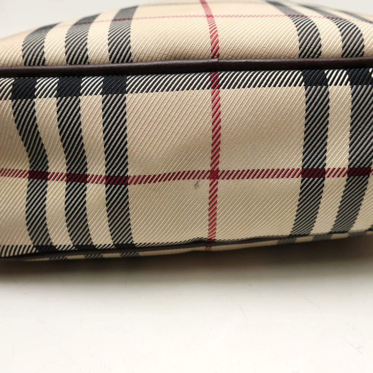 Burberry Nylon Canvas Leather Shoulder Bag (Pre-Owned)