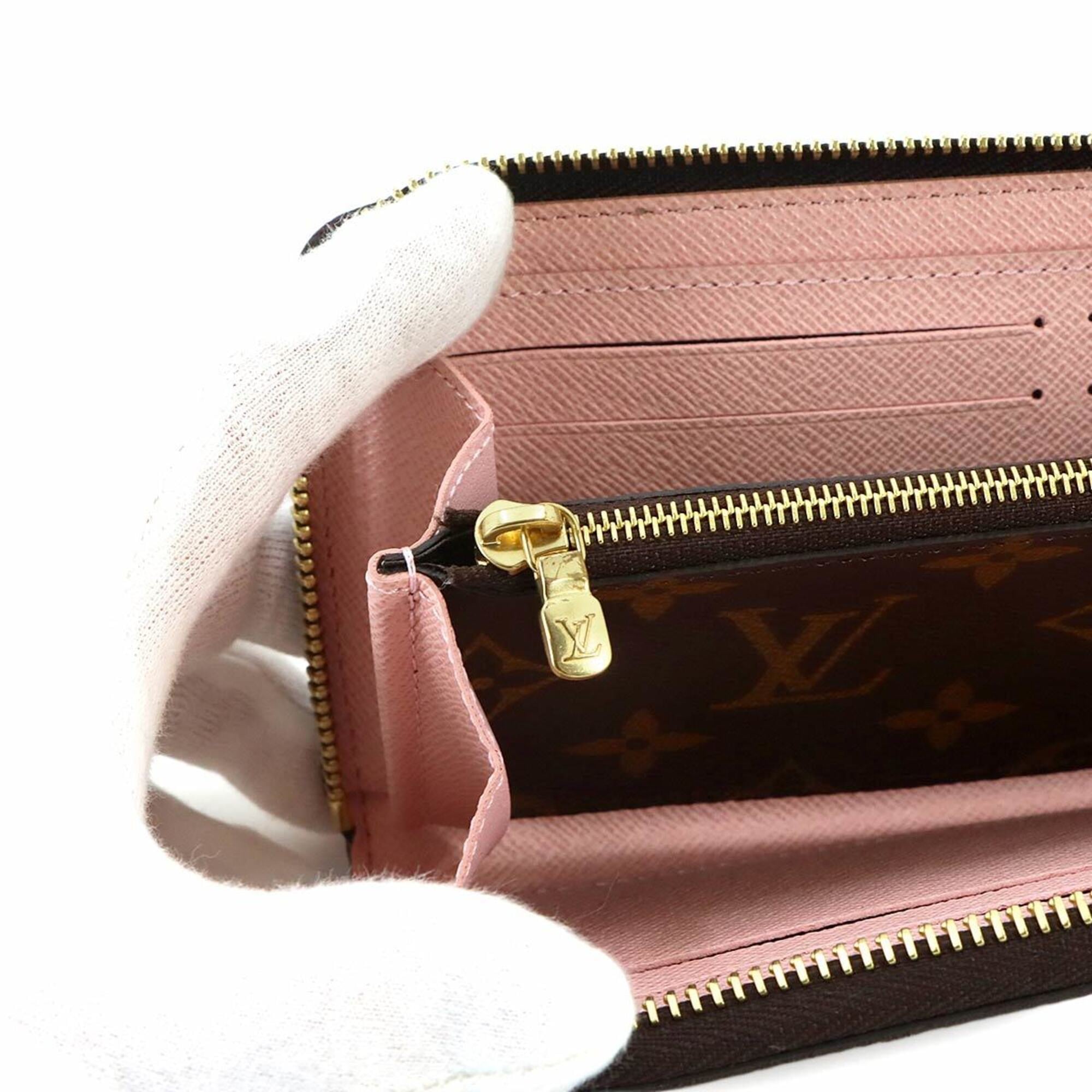 Louis Vuitton Monogram Rose Ballerine Monogram Canvas Long Wallet (Bi-Fold) (Pre-Owned)