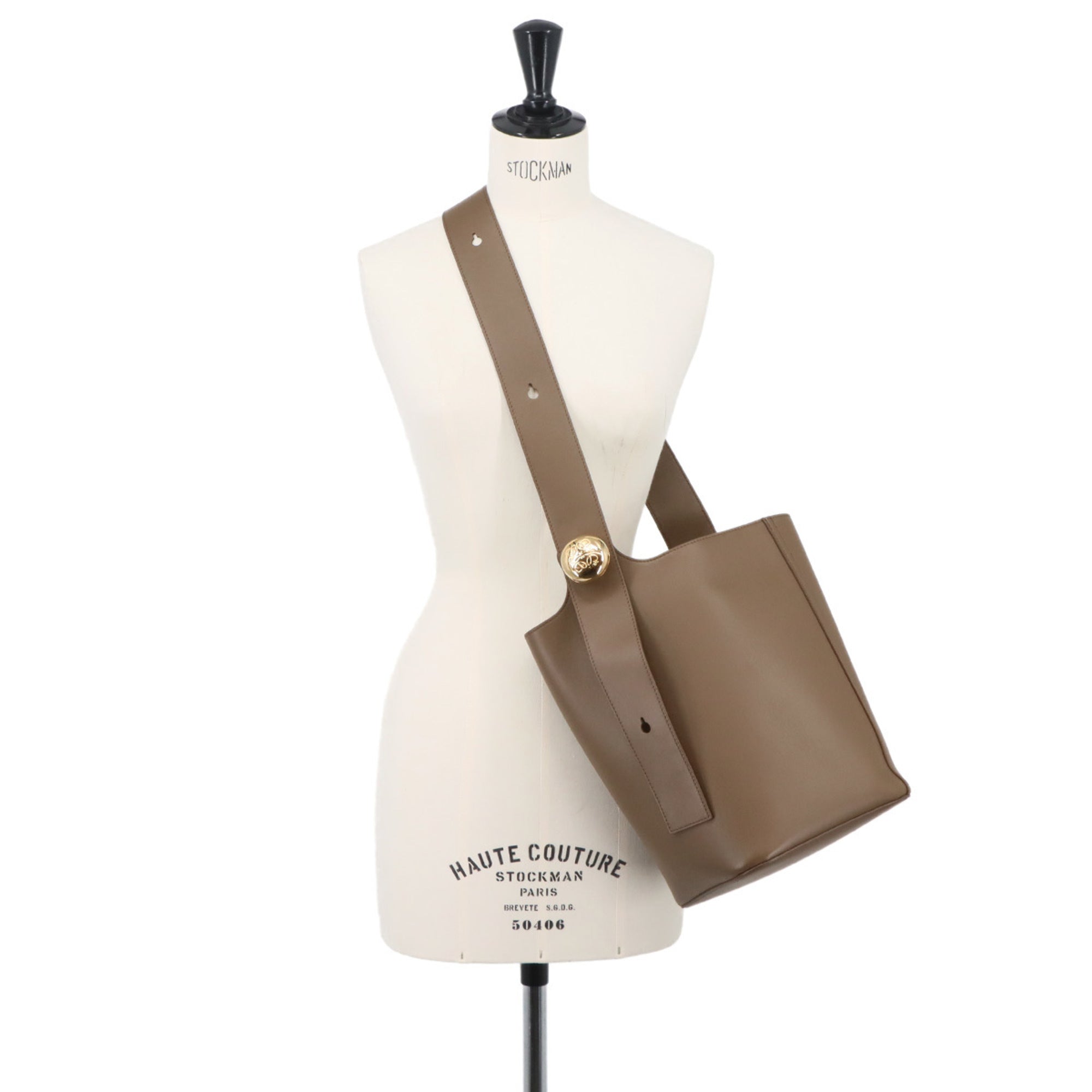 Loewe Brown Leather Handbag Shoulder Bag (Pre-Owned)