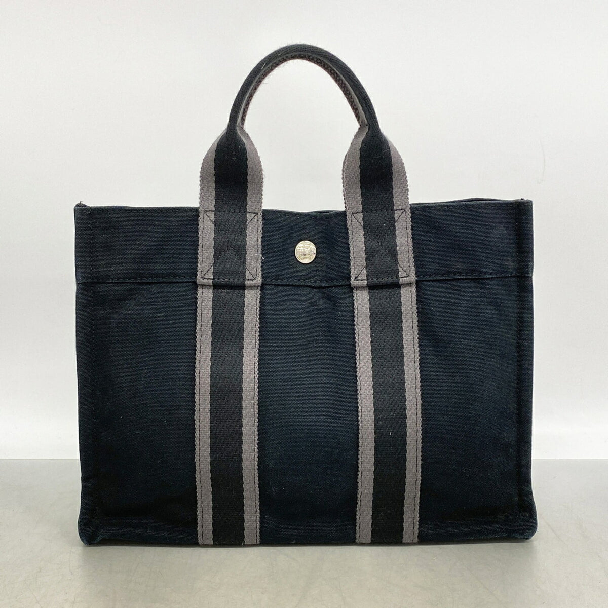 Hermes Black Canvas Handbag (Pre-Owned)
