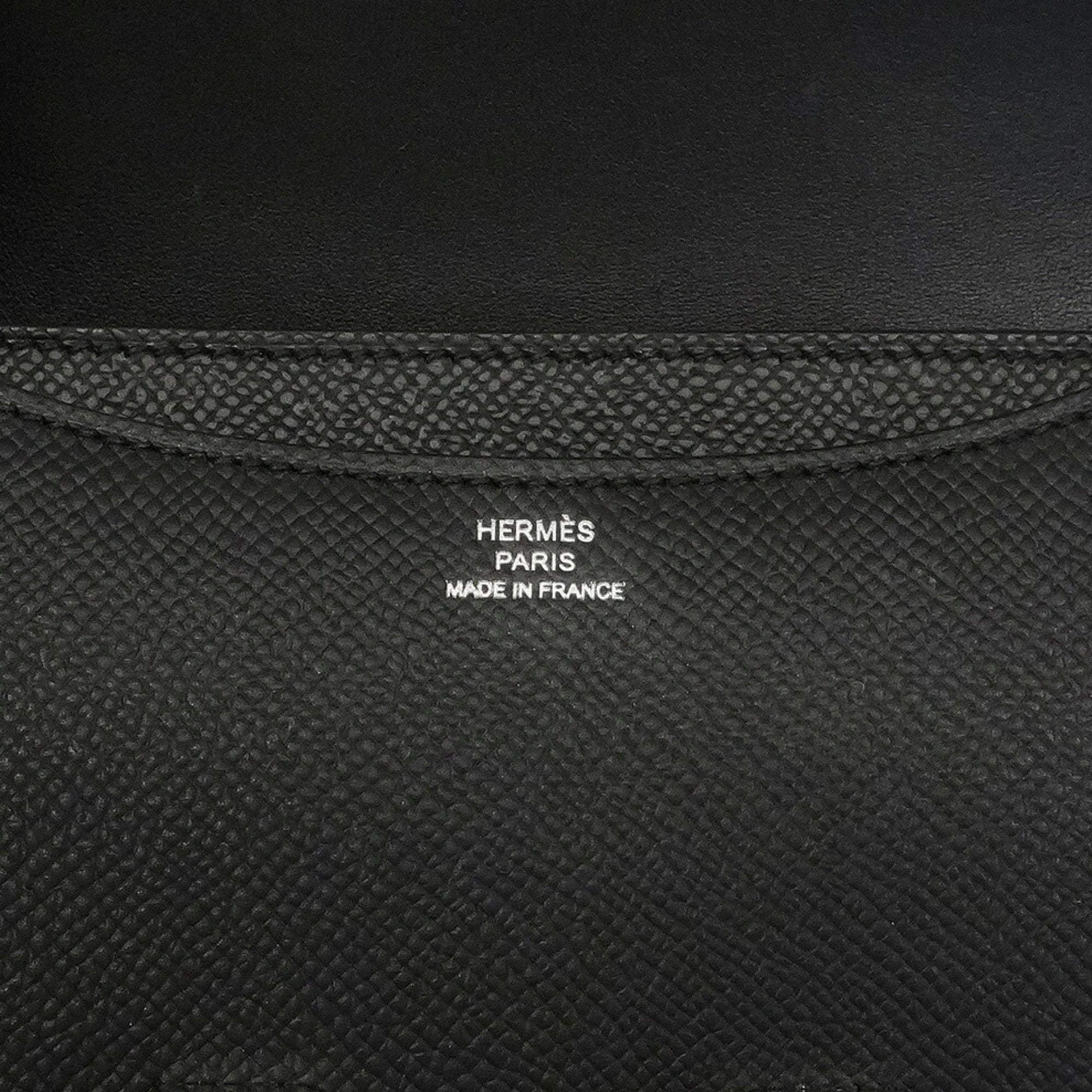 Hermes Black Leather Shoulder Bag (Pre-Owned)