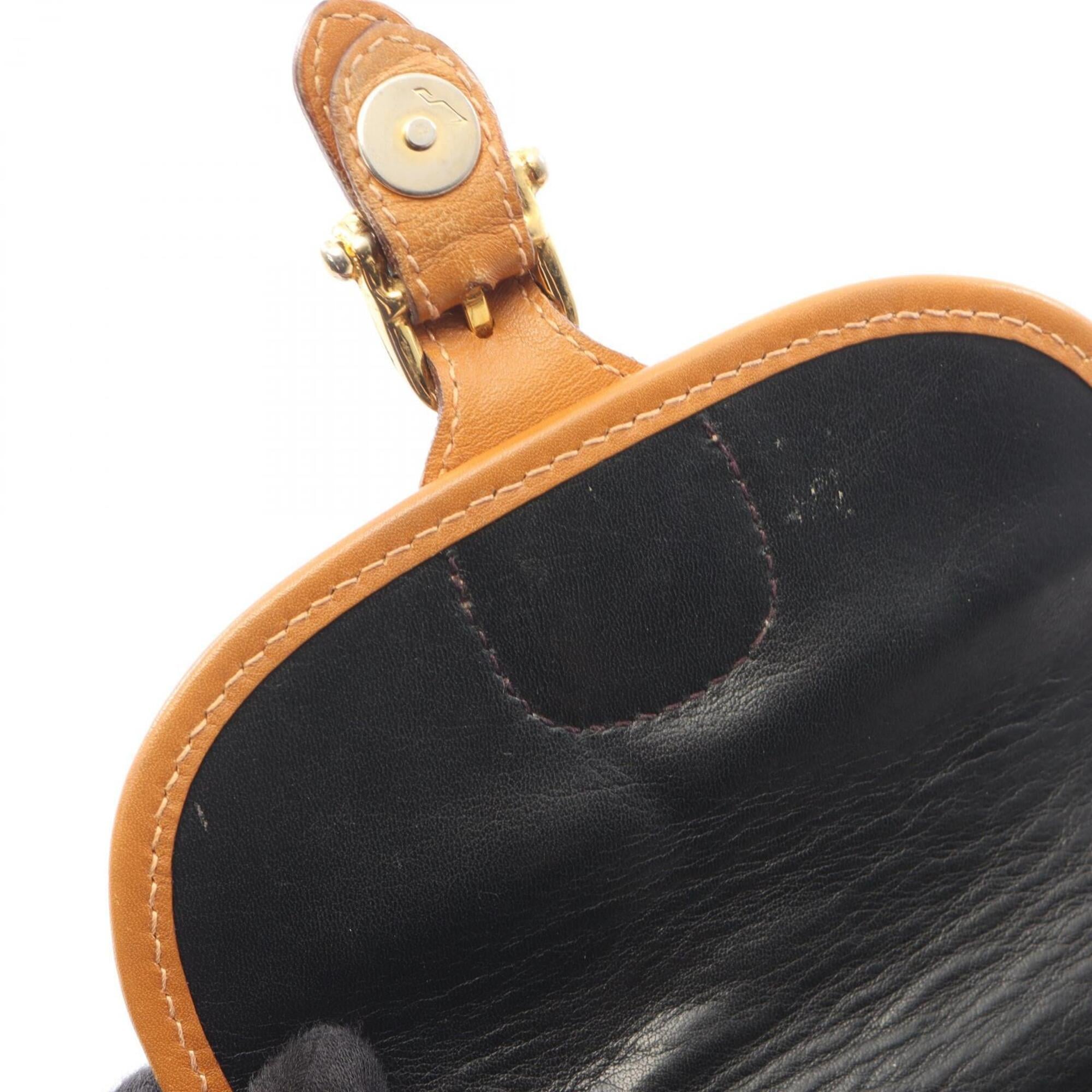 Celine Black Brown Leather Handbag Shoulder Bag (Pre-Owned)