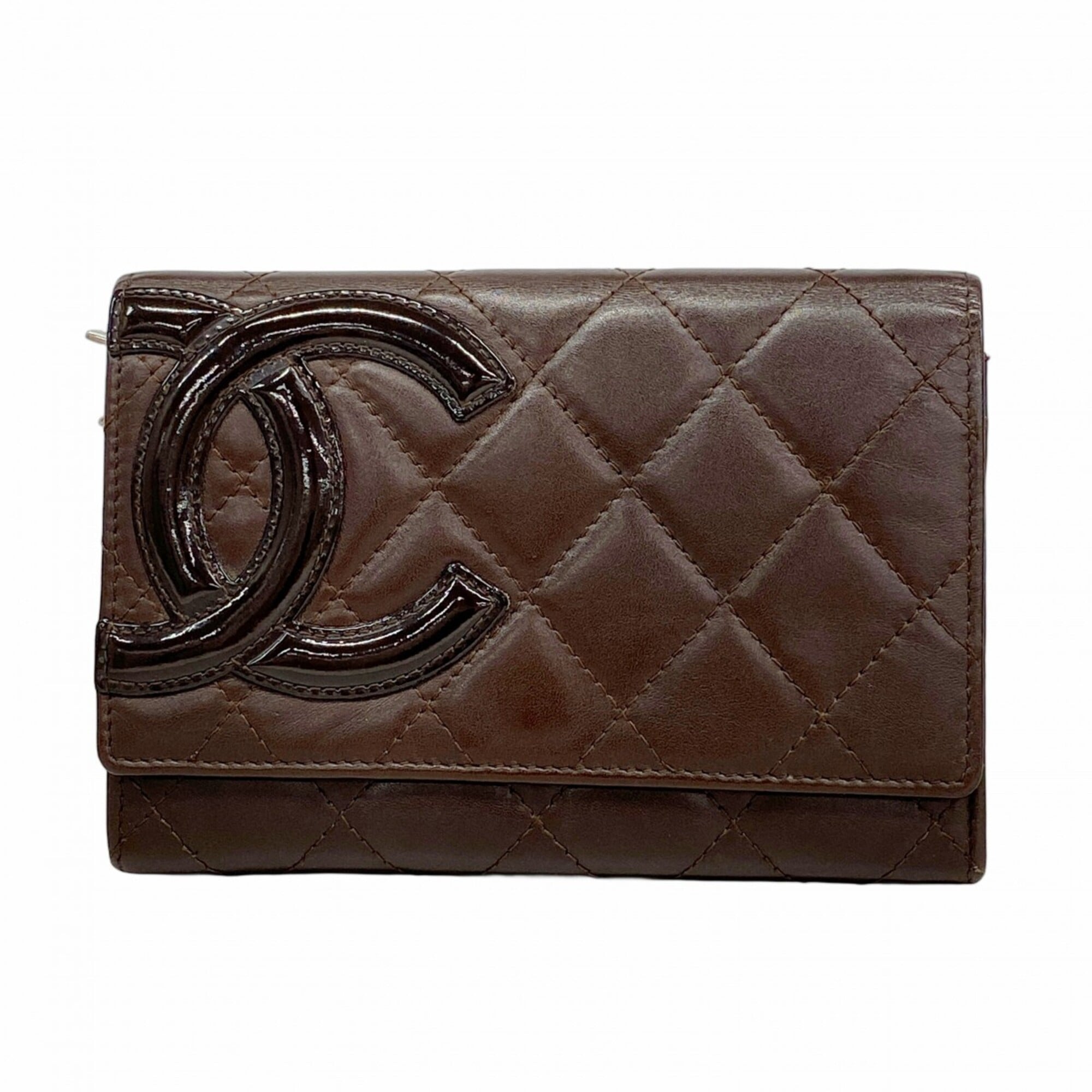 Chanel Dark Brown Leather Coin Purse/Coin Case (Pre-Owned)