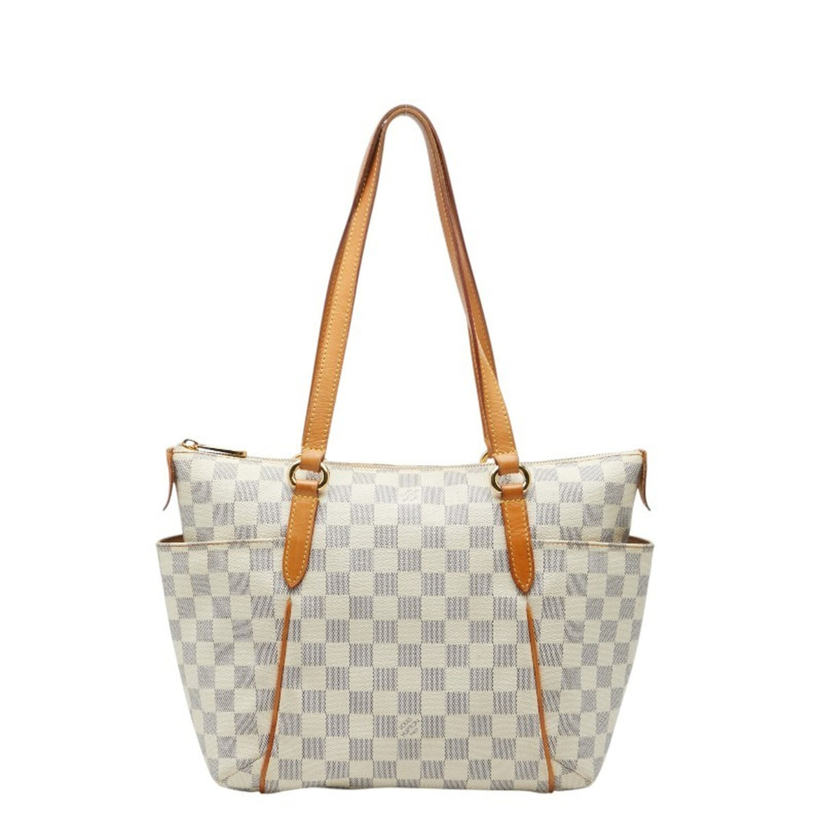 Louis Vuitton Damier Azur White Pvc Leather Tote Bag (Pre-Owned)