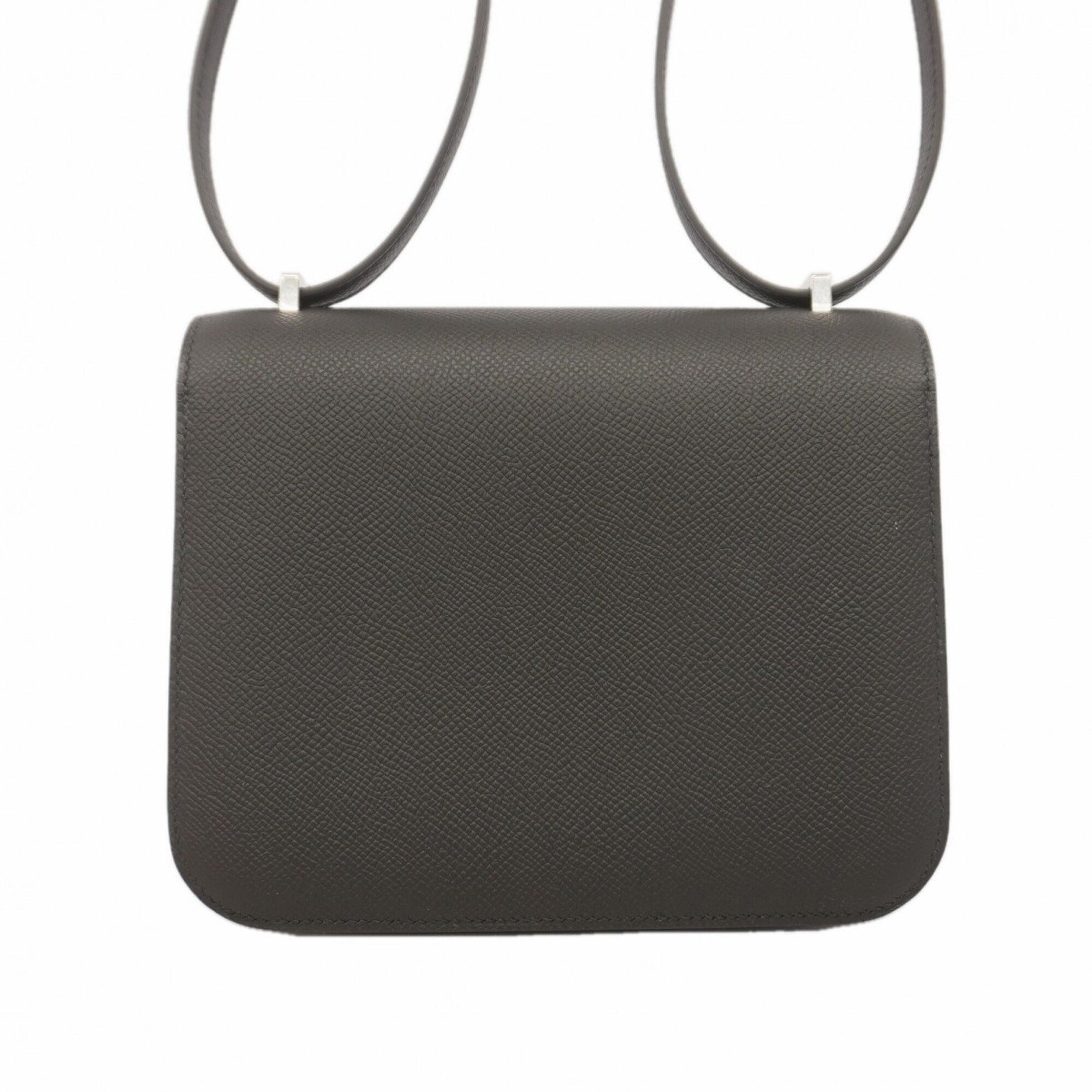 Hermes Black Leather Shoulder Bag (Pre-Owned)