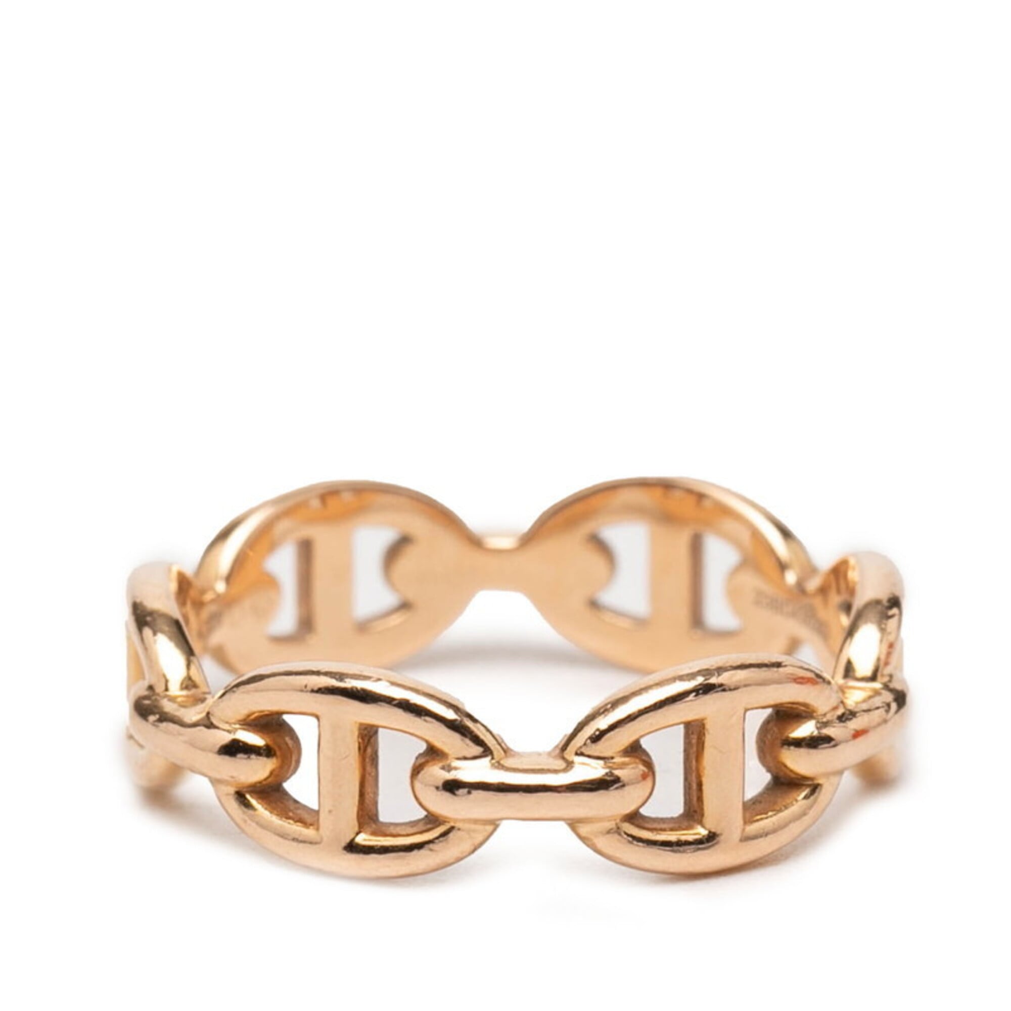 Hermes Pink Gold (18K) Band Ring (Pre-Owned)