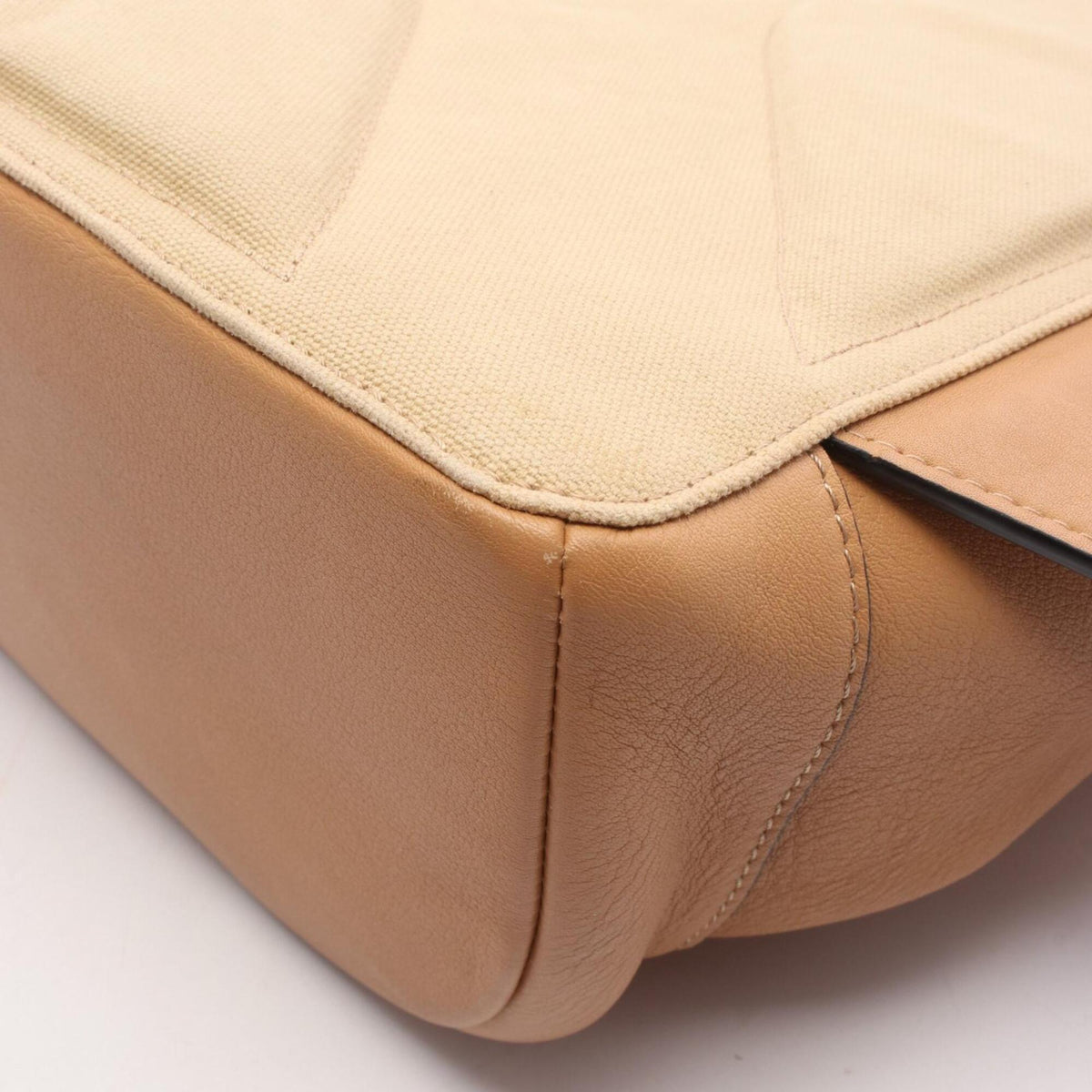 Loewe Beige Brown Canvas Leather Backpack Handbag (Pre-Owned)
