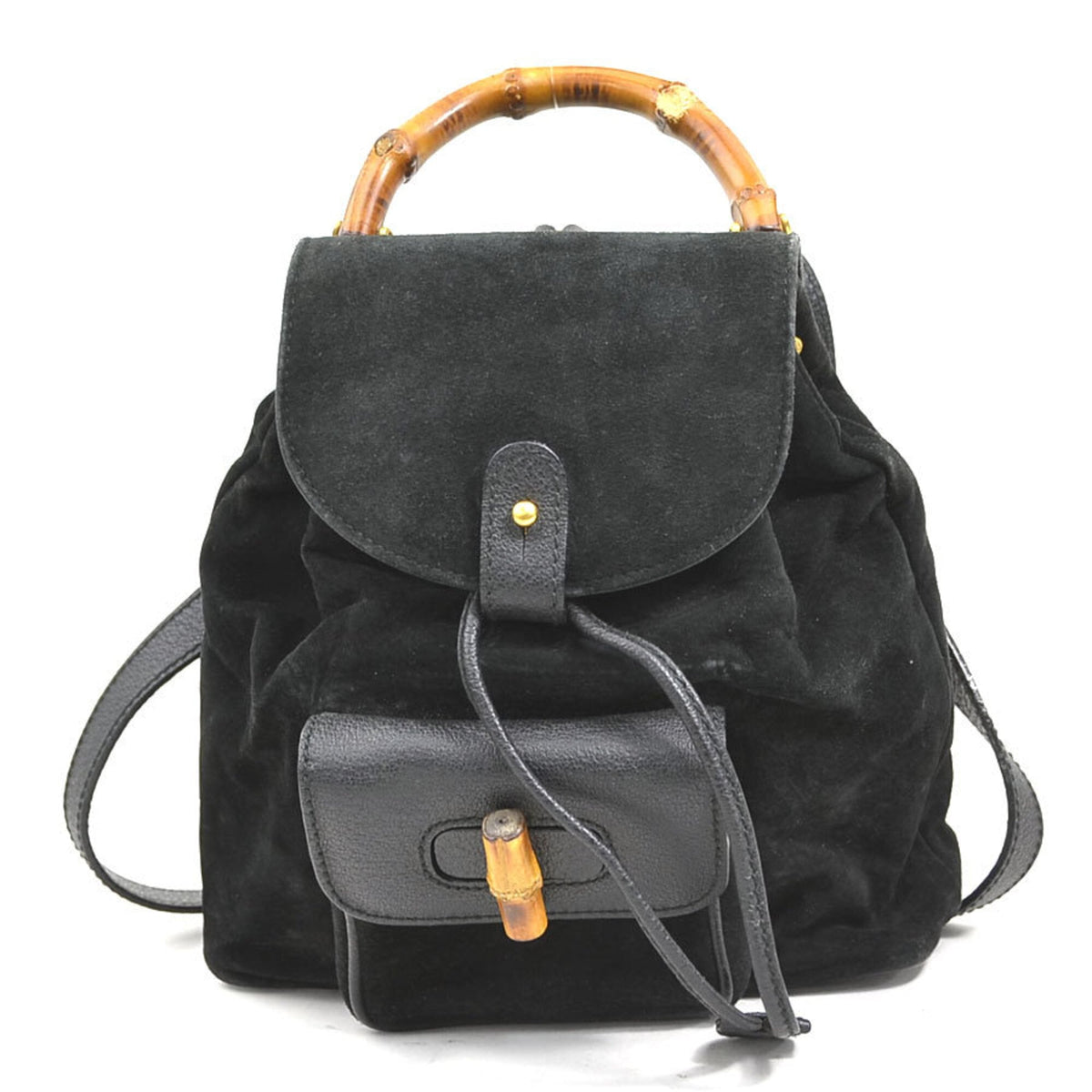 Gucci Black Suede Backpack (Pre-Owned)
