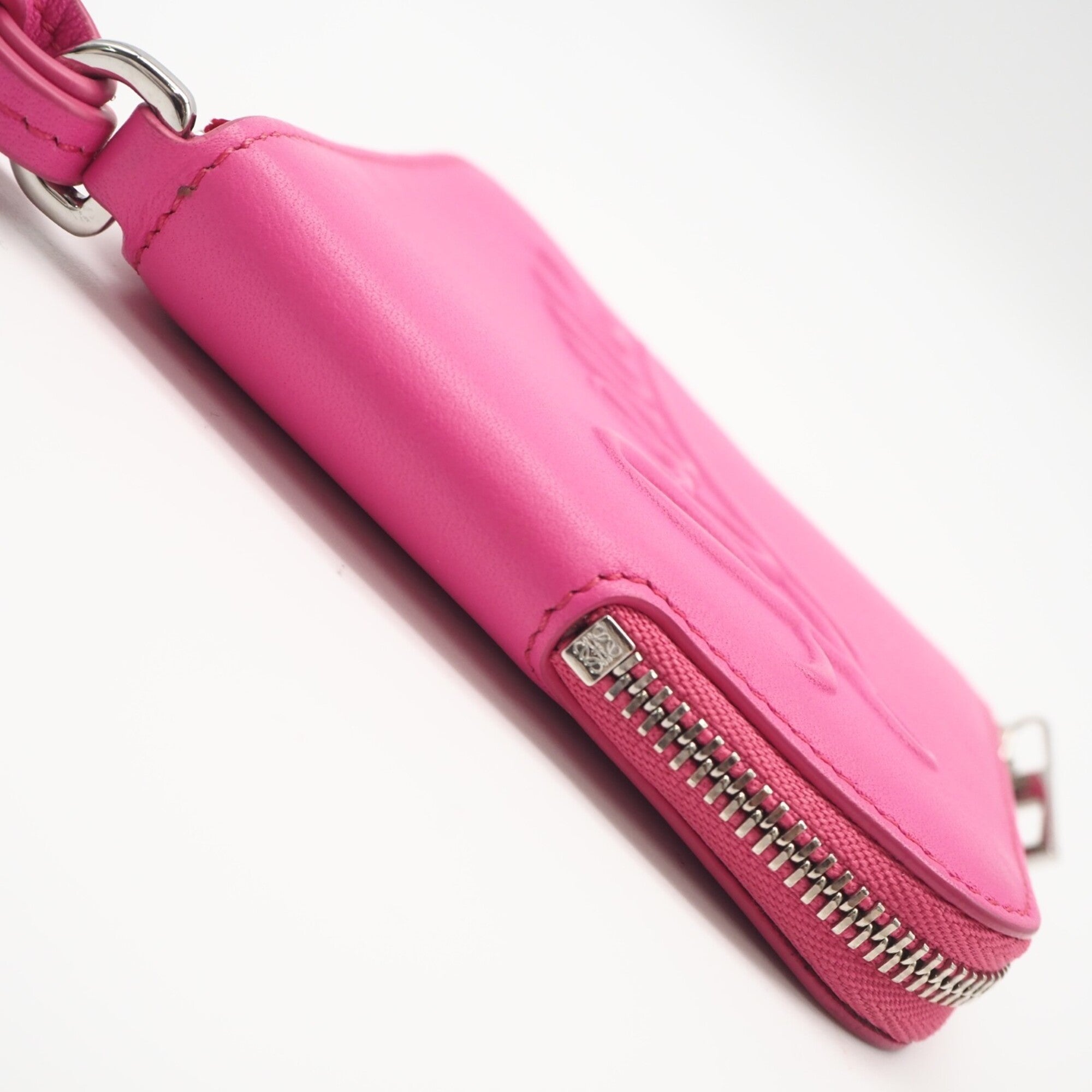Loewe Pink Leather Coin Purse/Coin Case (Pre-Owned)