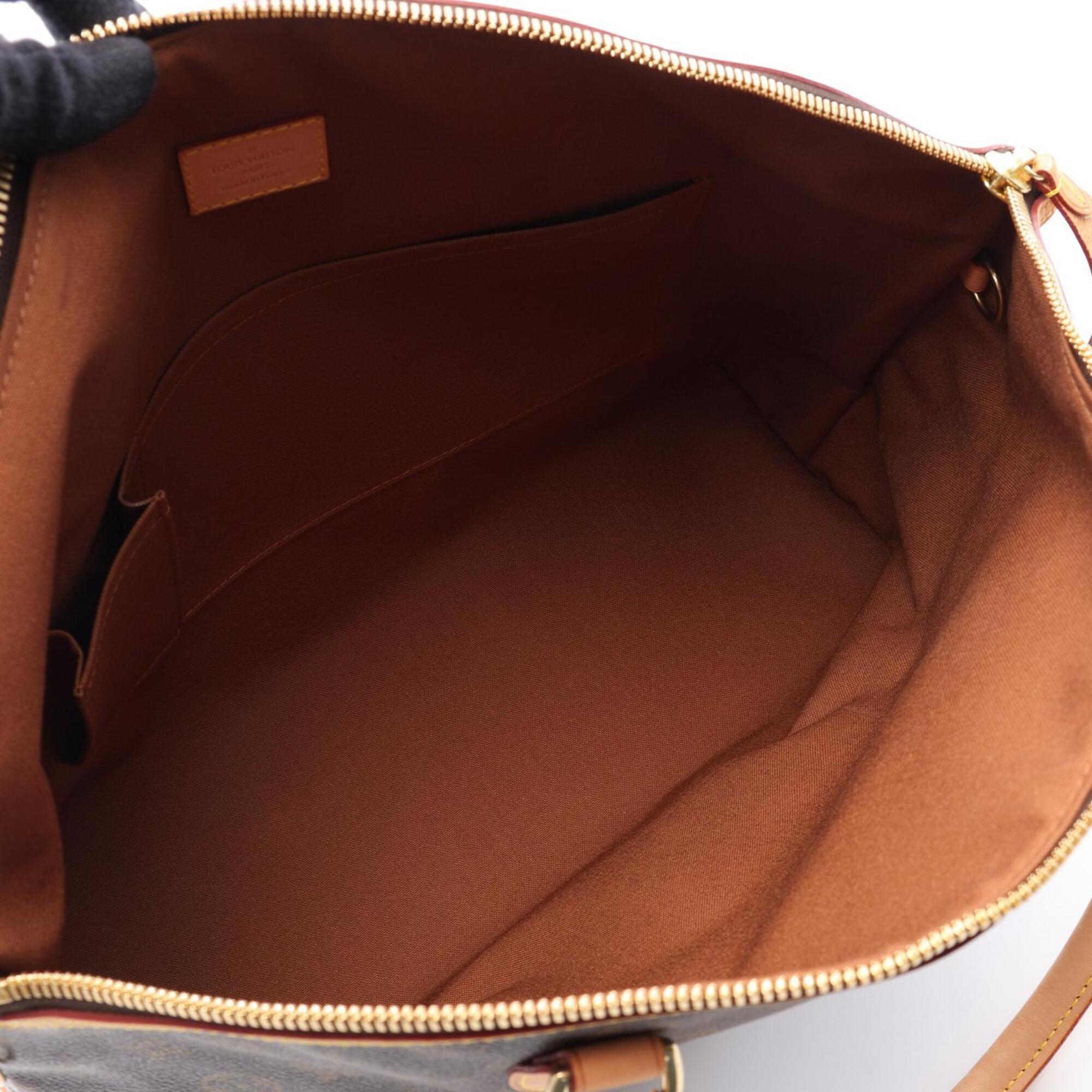 Louis Vuitton Brown Coated Canvas Pvc Monogram Leather Handbag Tote Bag (Pre-Owned)