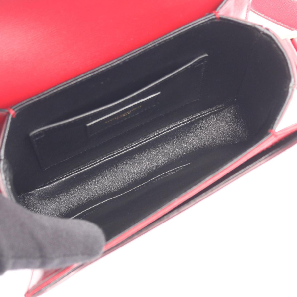 Saint Laurent Red Color Leather Handbag Shoulder Bag (Pre-Owned)
