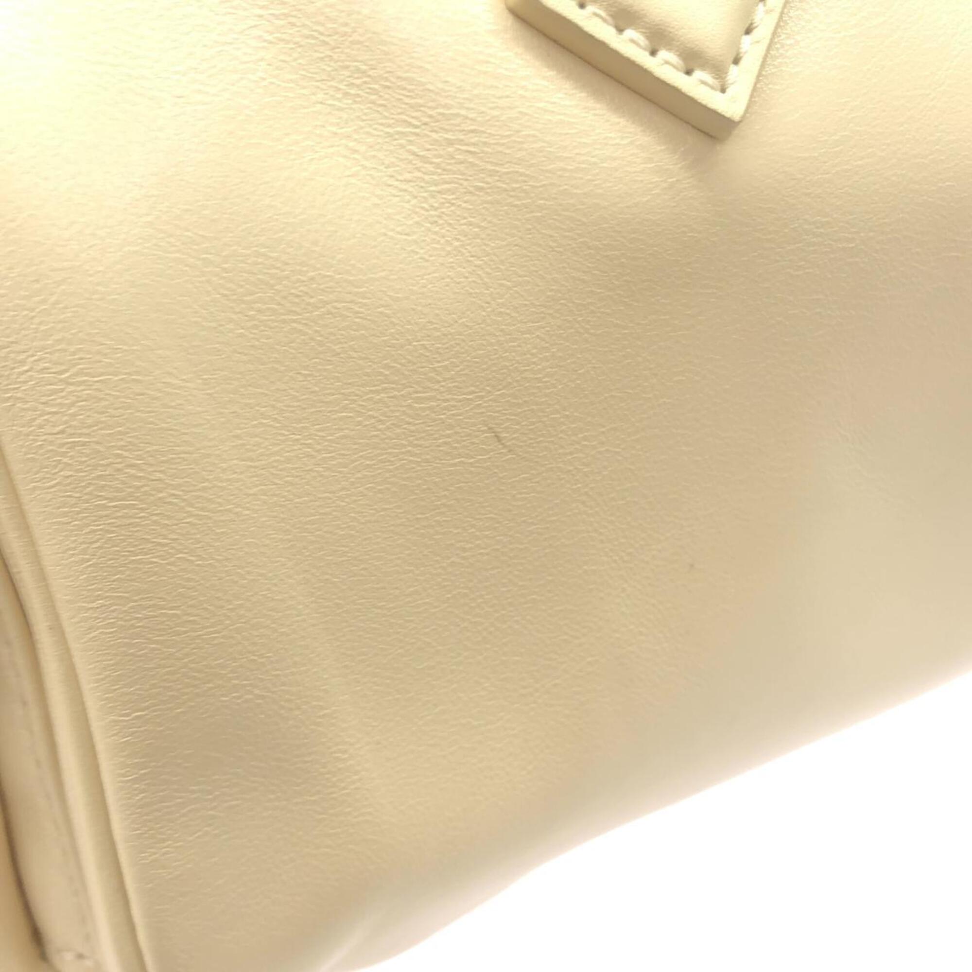 Louis Vuitton Ivory White Leather Shoulder Bag (Pre-Owned)