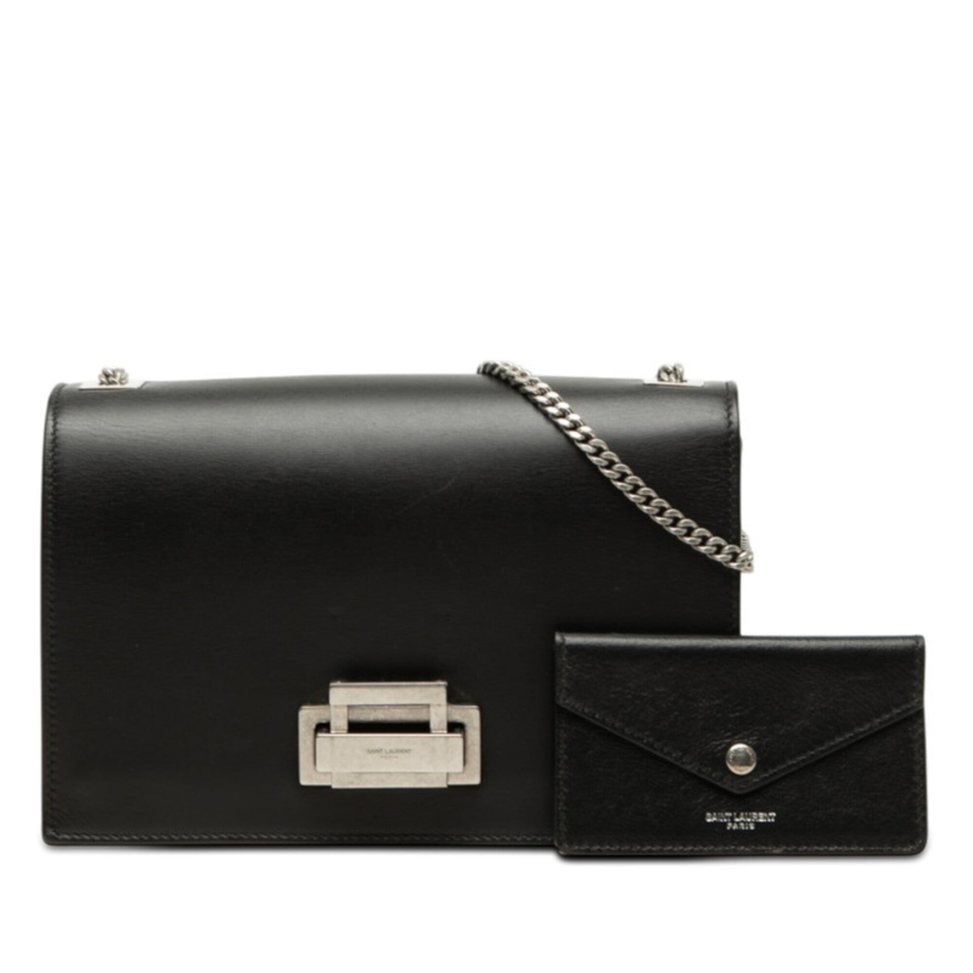Saint Laurent Black Leather Shoulder Bag (Pre-Owned)