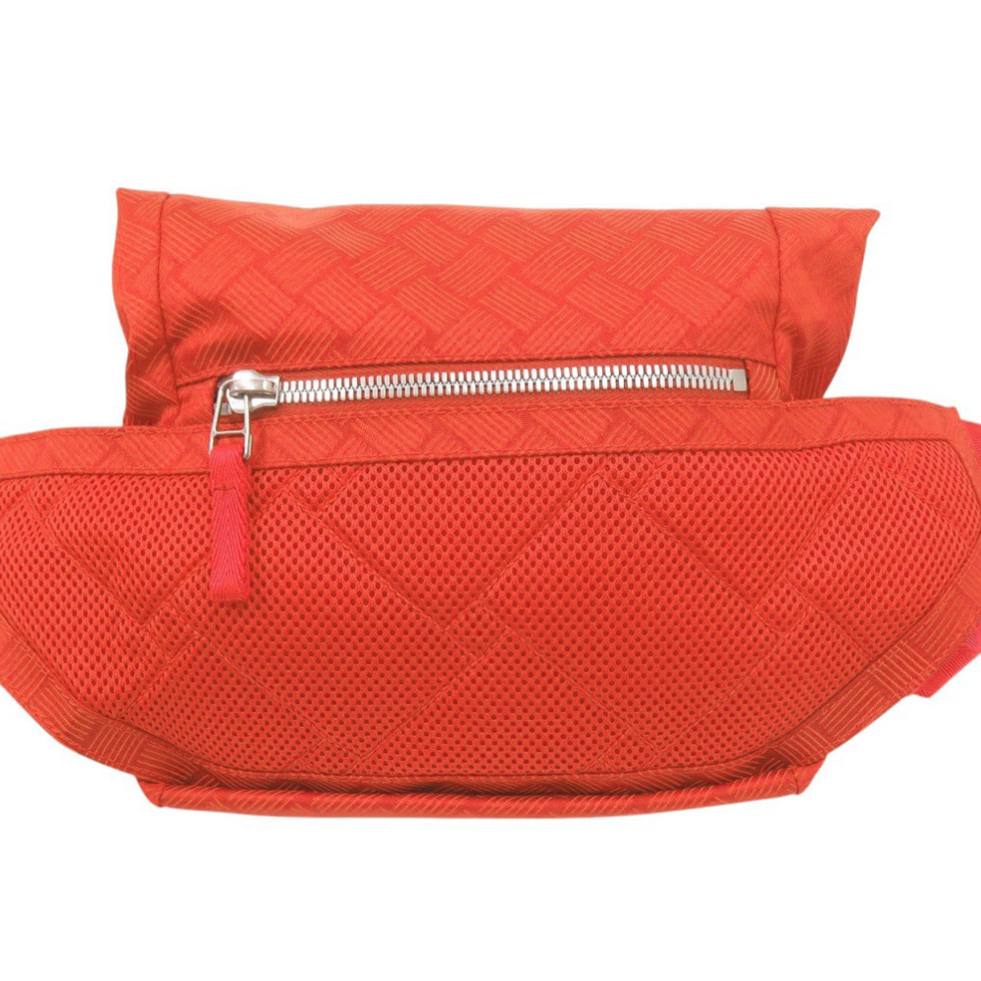 Bottega Veneta Orange Nylon Sling Bag (Pre-Owned)