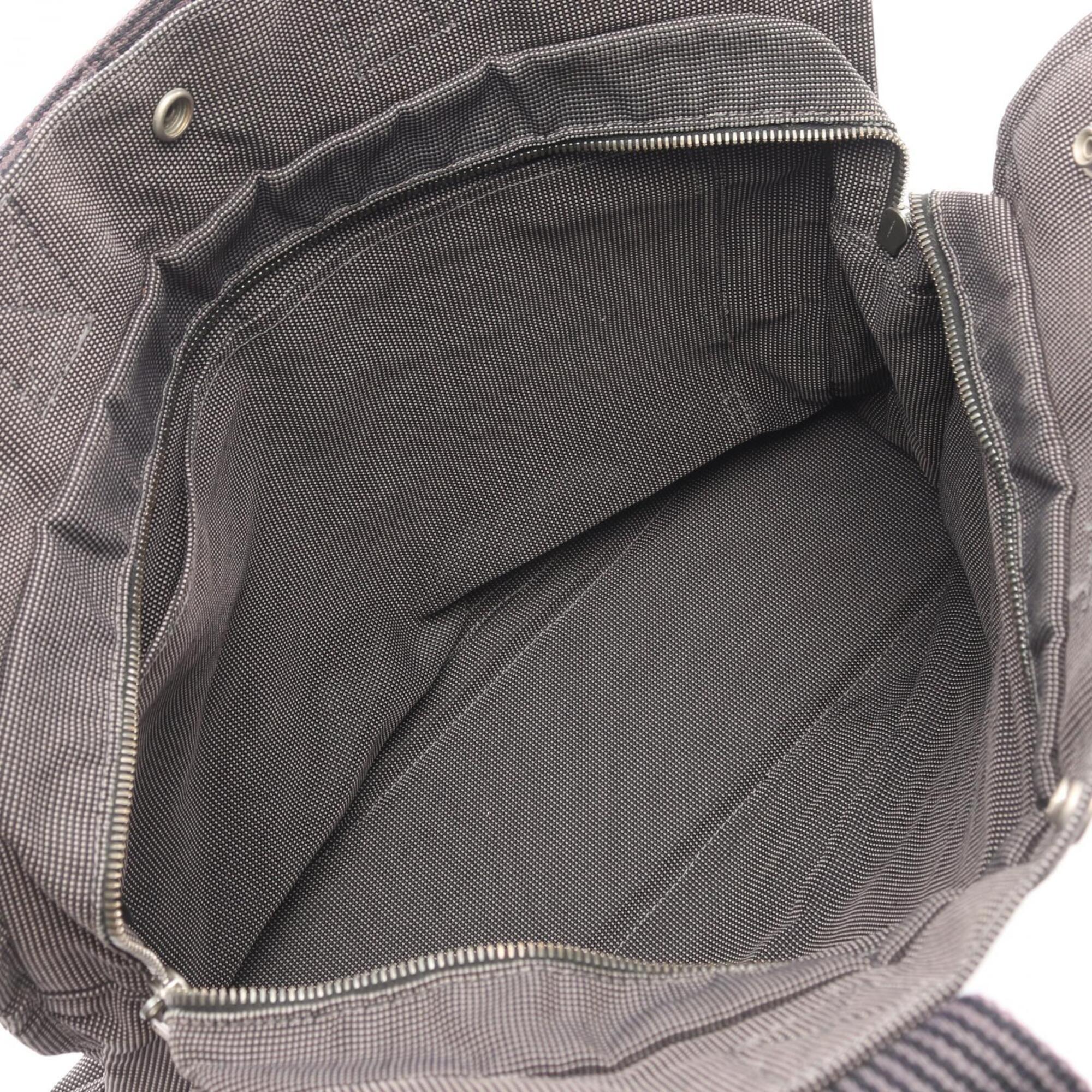Hermes Gray Nylon Canvas Handbag Tote Bag (Pre-Owned)