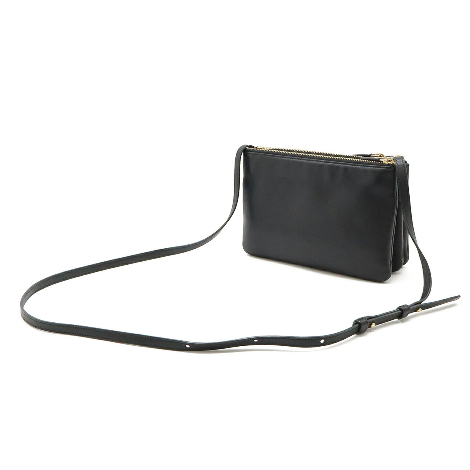 Celine Black Leather Pochette Pouch Shoulder Bag (Pre-Owned)