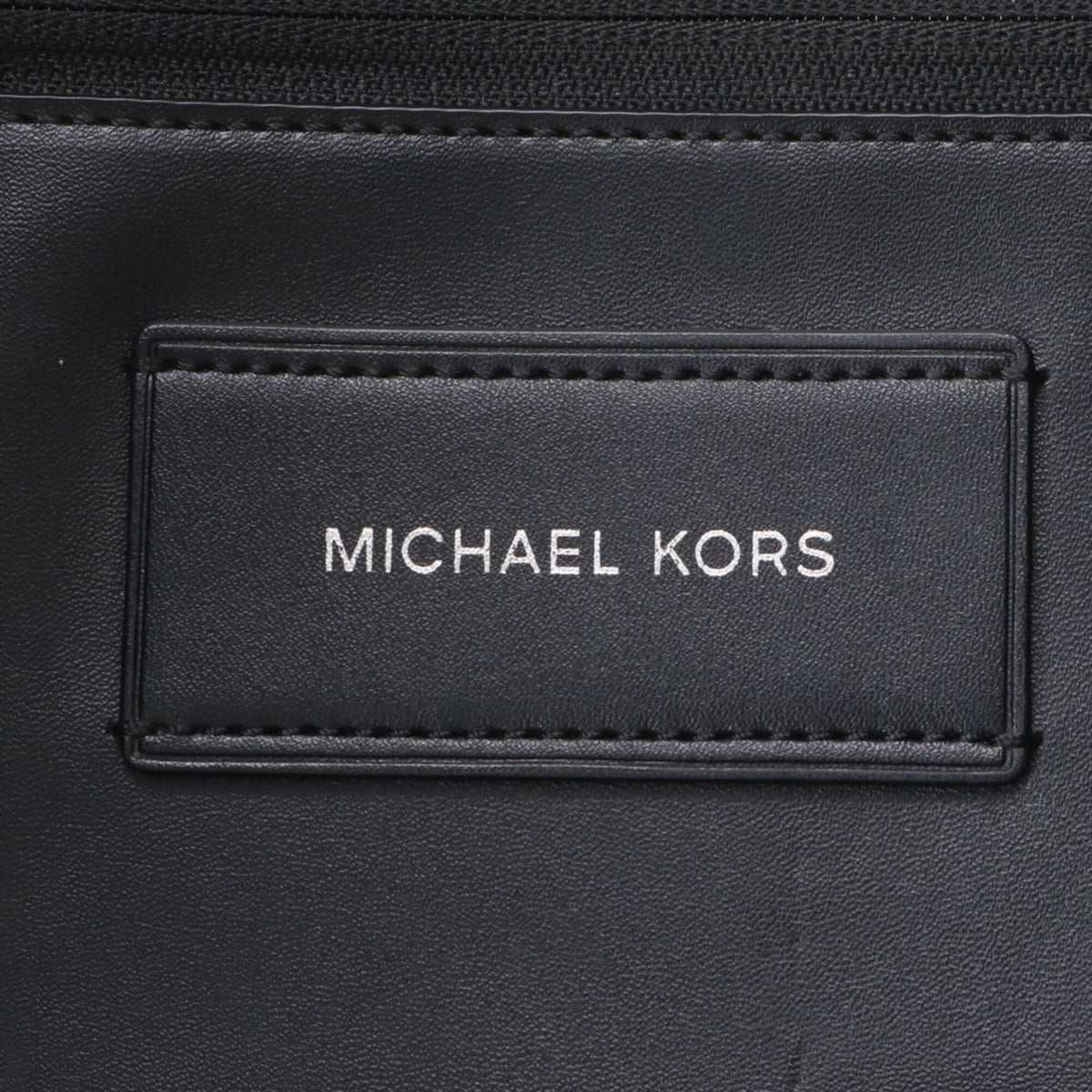 Michael Kors Black Leather Canvas Handbag Shoulder Bag Tote Bag (Pre-Owned)