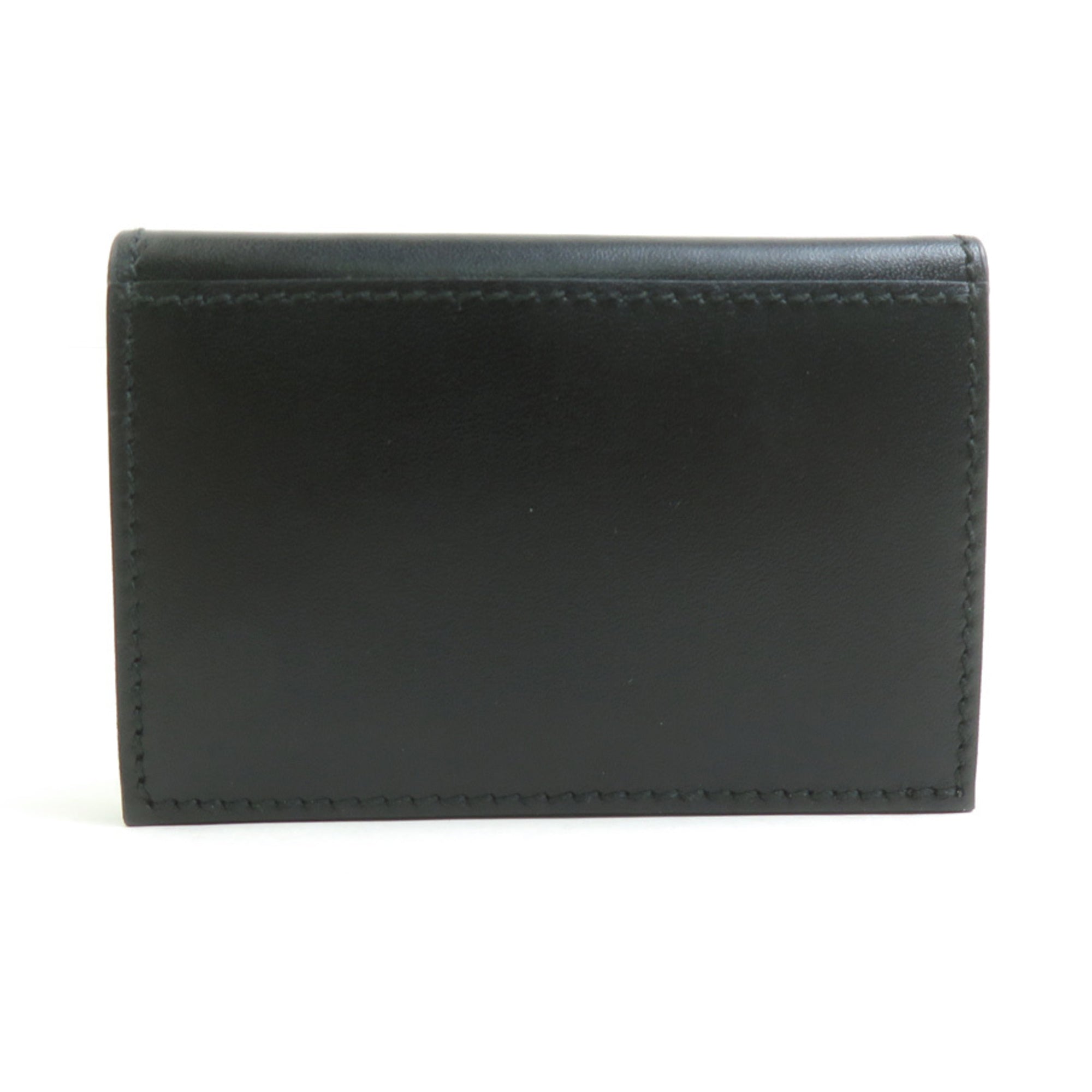 Salvatore Ferragamo Black Leather Coin Purse/Coin Case (Pre-Owned)