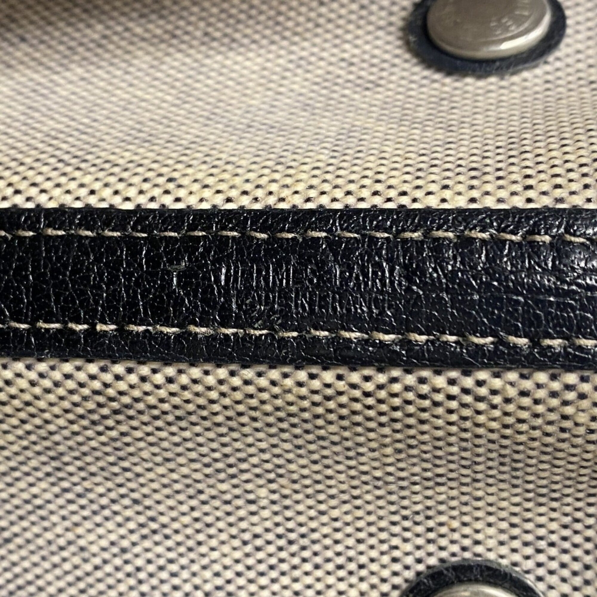 Hermes Black Toile H Tote Bag (Pre-Owned)