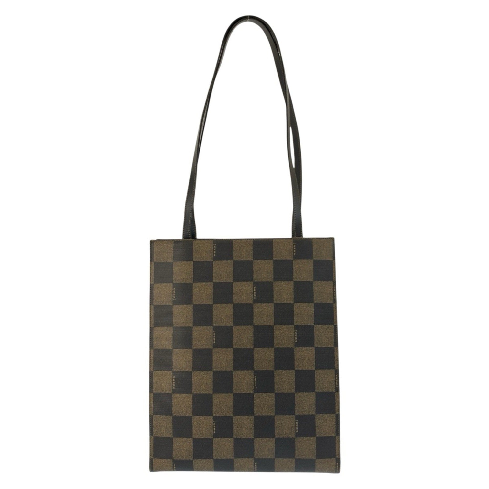 Fendi Black Brown Pvc Shoulder Bag Tote Bag (Pre-Owned)