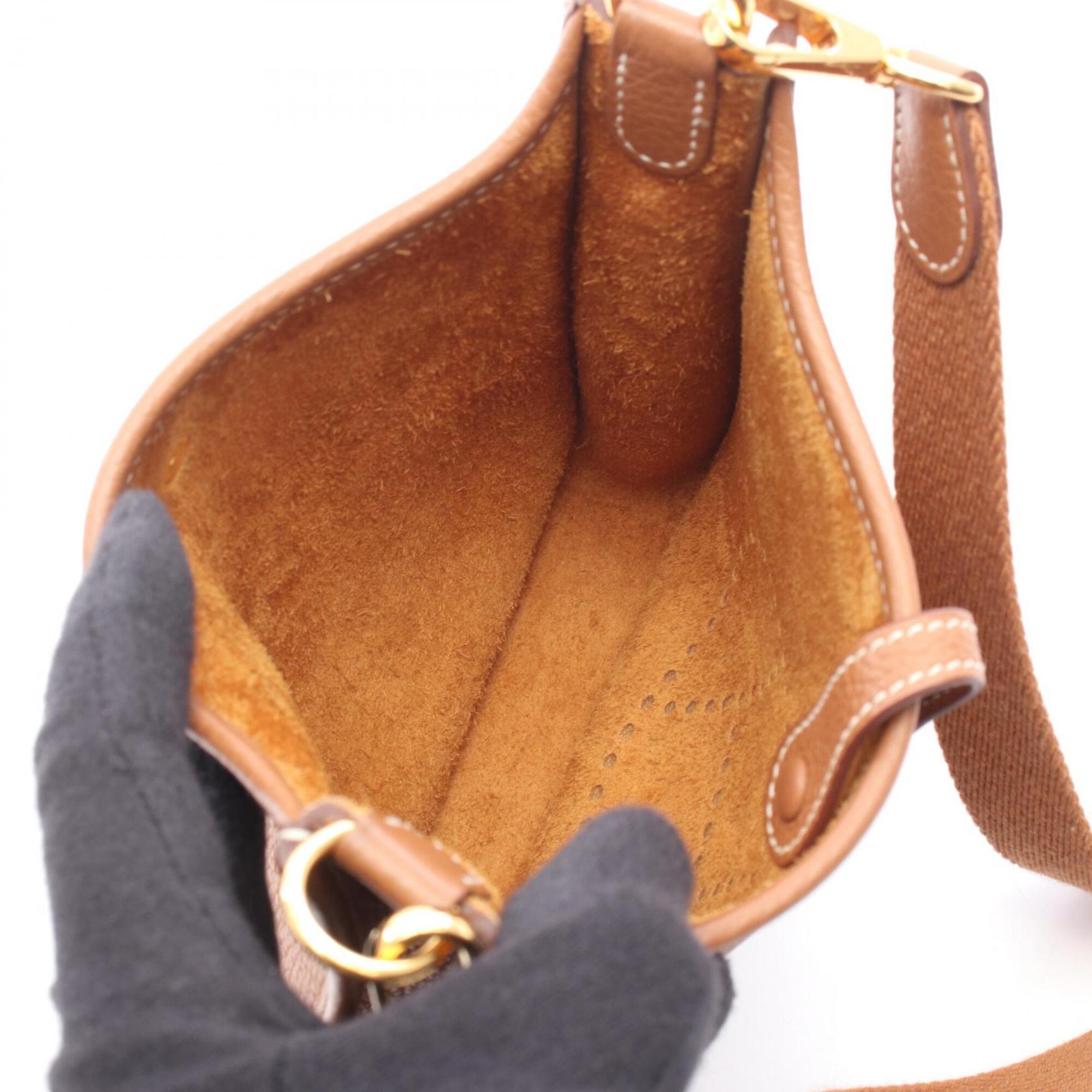 Hermes Brown Taurillon Clemence Leather Handbag Shoulder Bag (Pre-Owned)