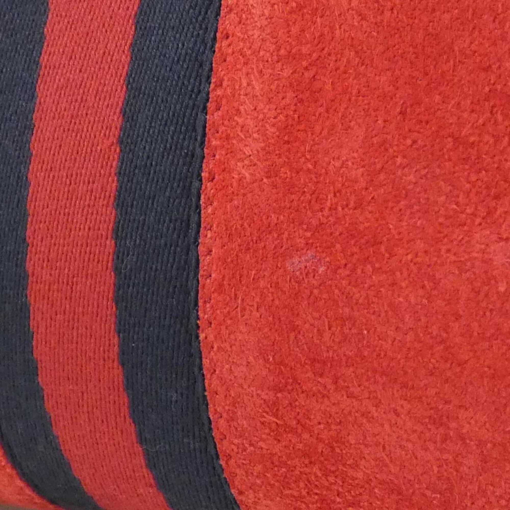 Gucci Ophidia Black Red Color Suede Leather Shoulder Bag (Pre-Owned)