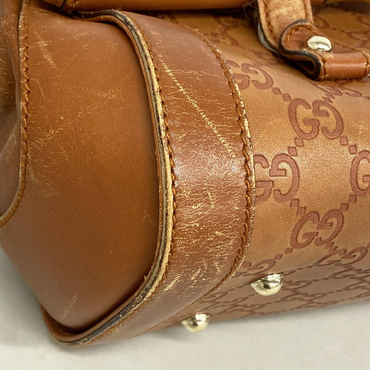 Gucci Brown Leather Shoulder Bag (Pre-Owned)