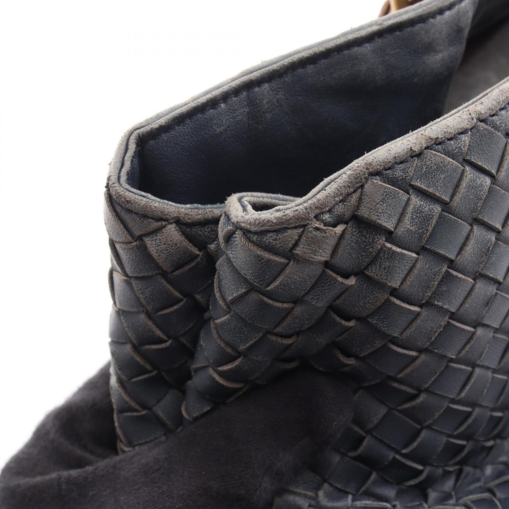Bottega Veneta Brown Navy Leather Handbag Tote Bag (Pre-Owned)