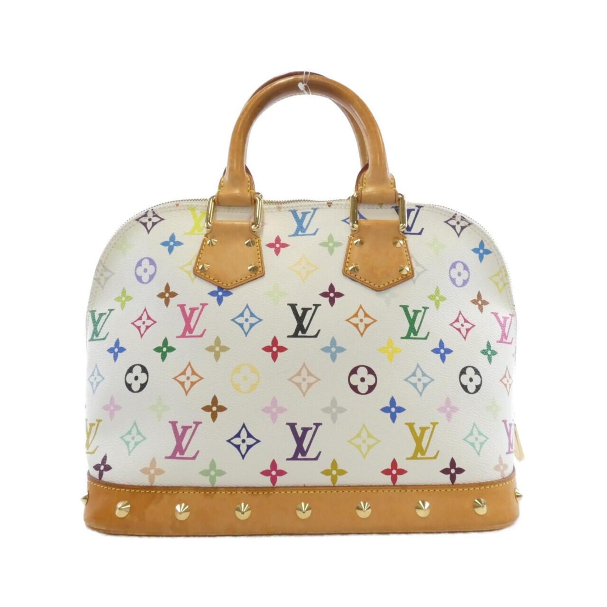 Louis Vuitton Multi-Color White Coated Canvas Handbag (Pre-Owned)