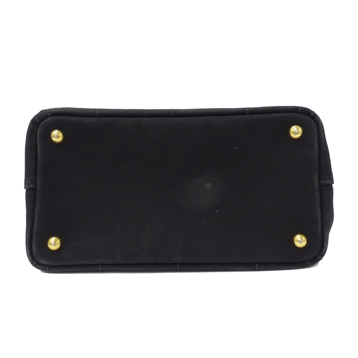 Prada Canapa Black Canvas Handbag (Pre-Owned)