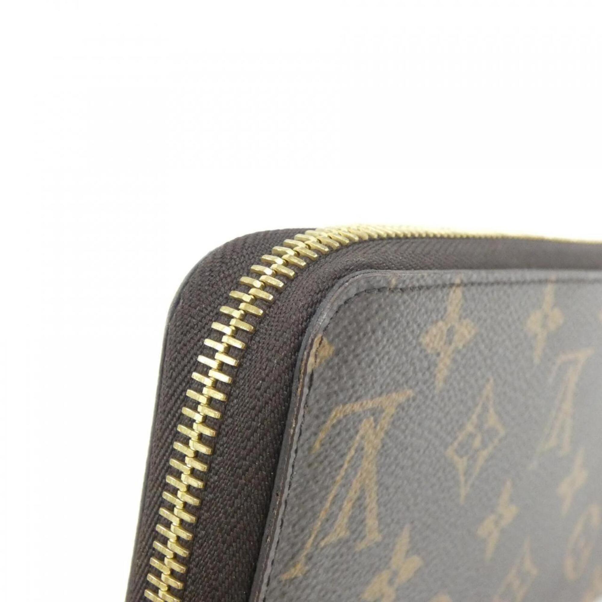 Louis Vuitton Marron Coated Canvas Long Wallet (Bi-Fold) (Pre-Owned)