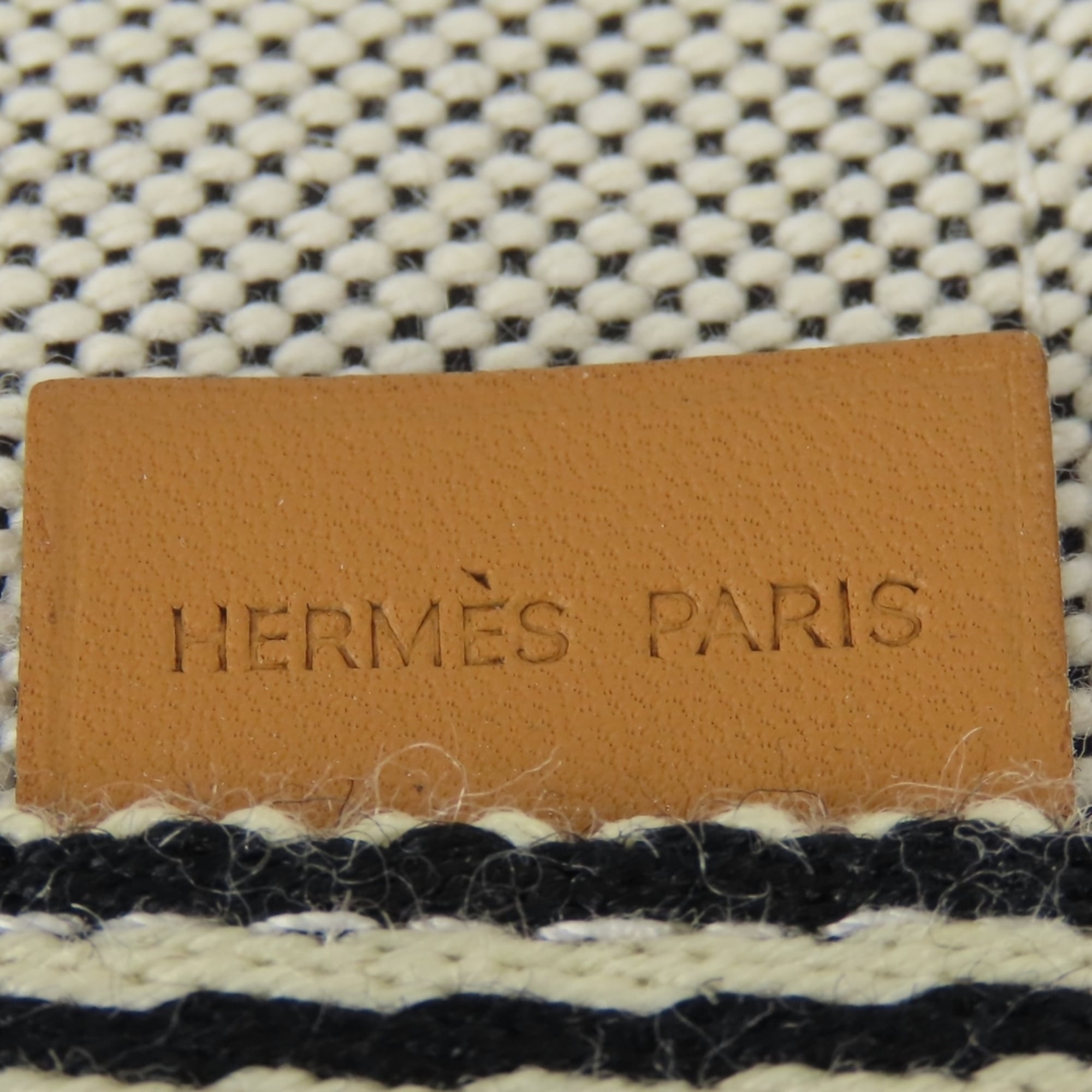 Hermes Gray Cotton Canvas Tote Bag (Pre-Owned)