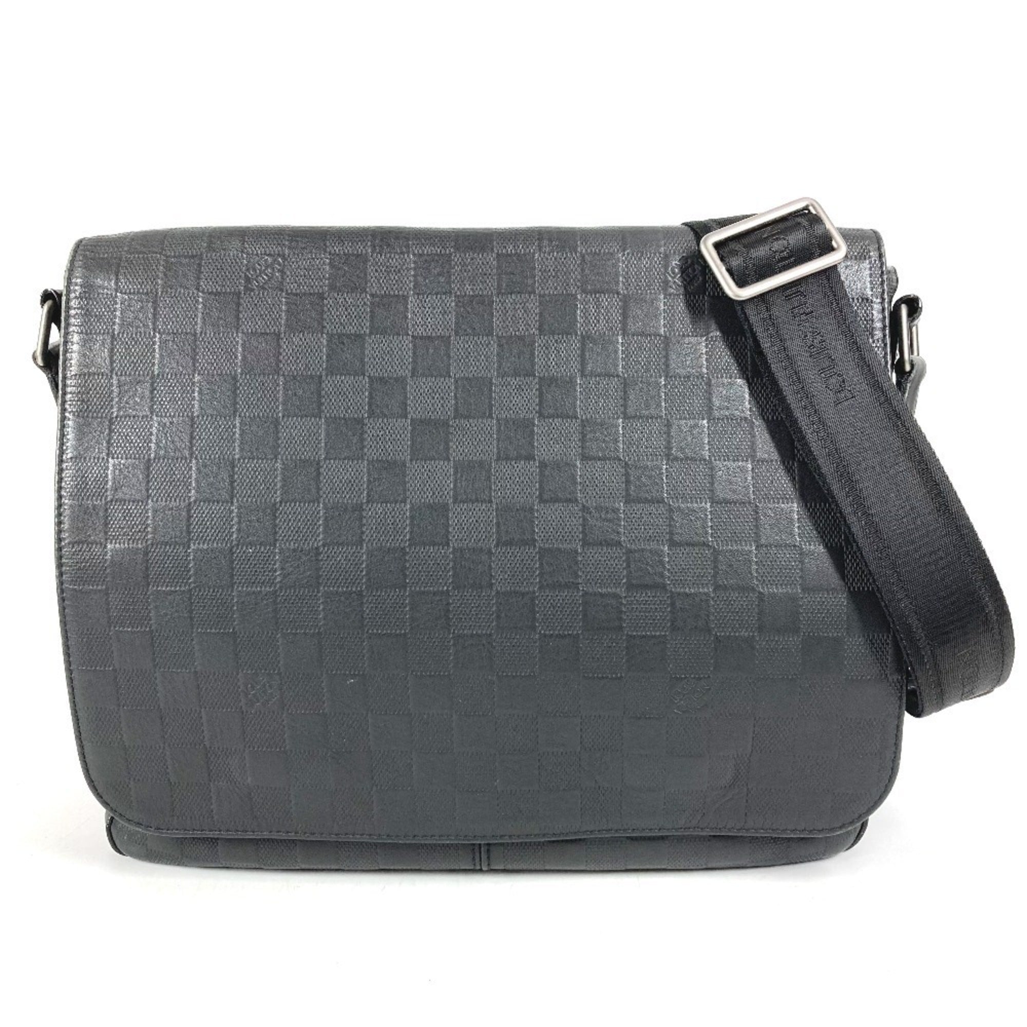 Louis Vuitton Black Onyx Damier Infini Messenger Bag Shoulder Bag (Pre-Owned)