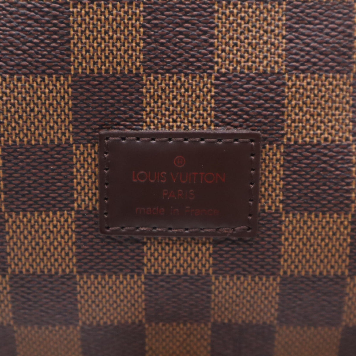Louis Vuitton Beige Brown Coated Canvas Leather Shoulder Bag (Pre-Owned)