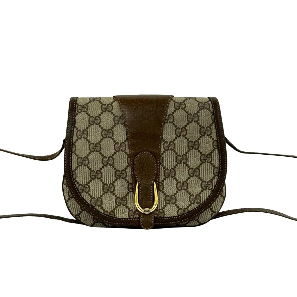 Gucci Brown Pvc Leather Pochette Shoulder Bag (Pre-Owned)