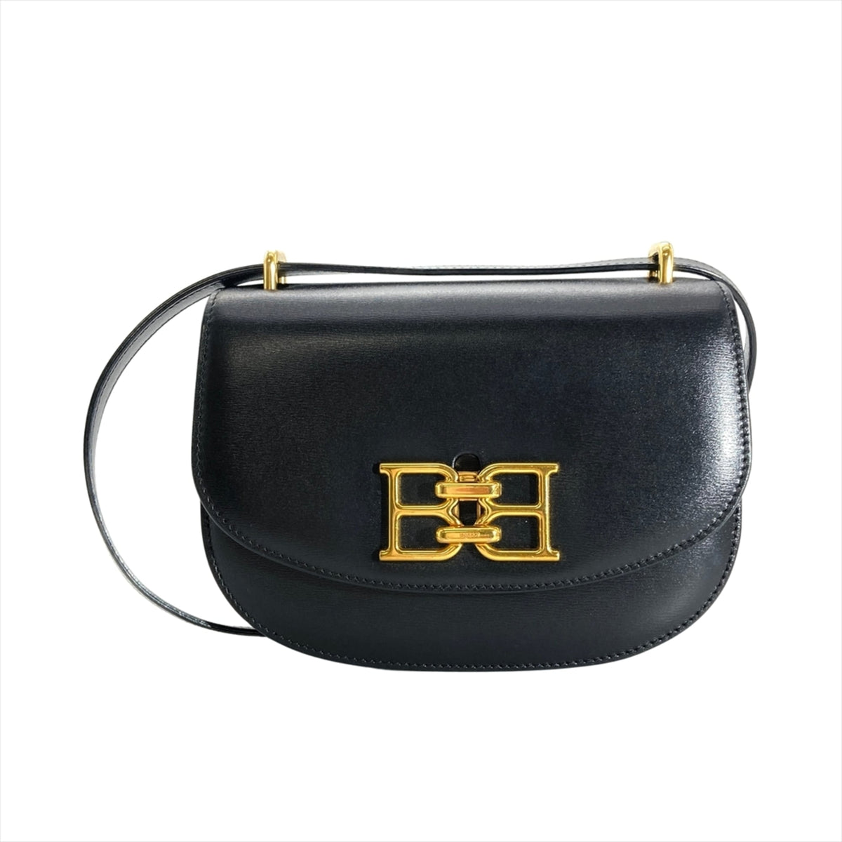 Bally Black Leather Crossbody Bag Shoulder Bag (Pre-Owned)