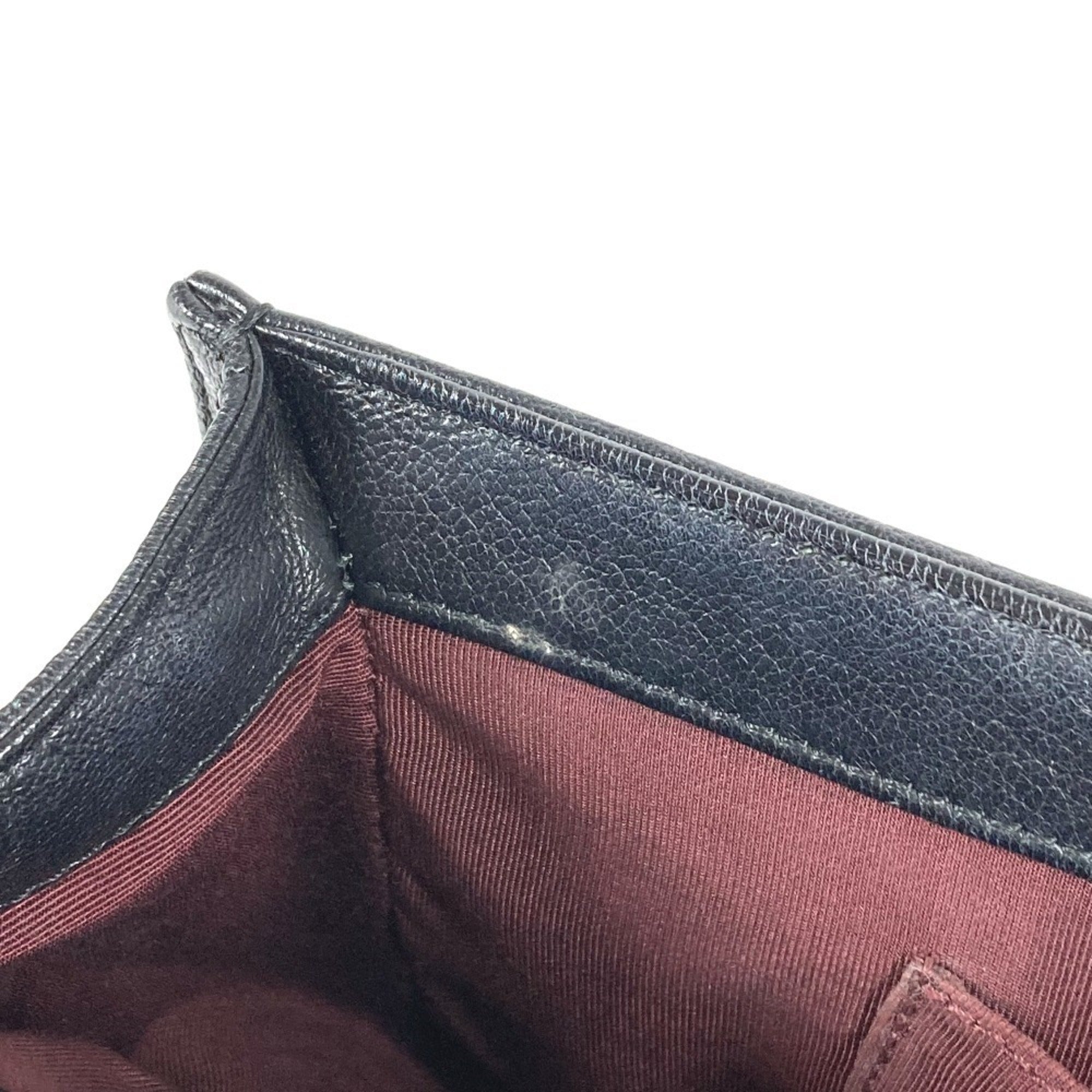 Chanel Matelasse Black Grained Calfskin Shoulder Bag (Pre-Owned)
