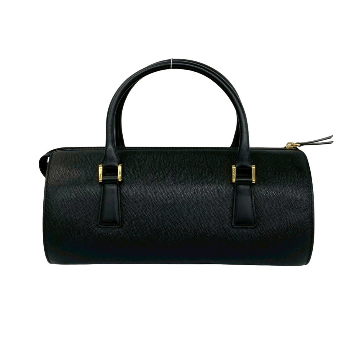 Burberry Black Leather Boston Bag Handbag (Pre-Owned)